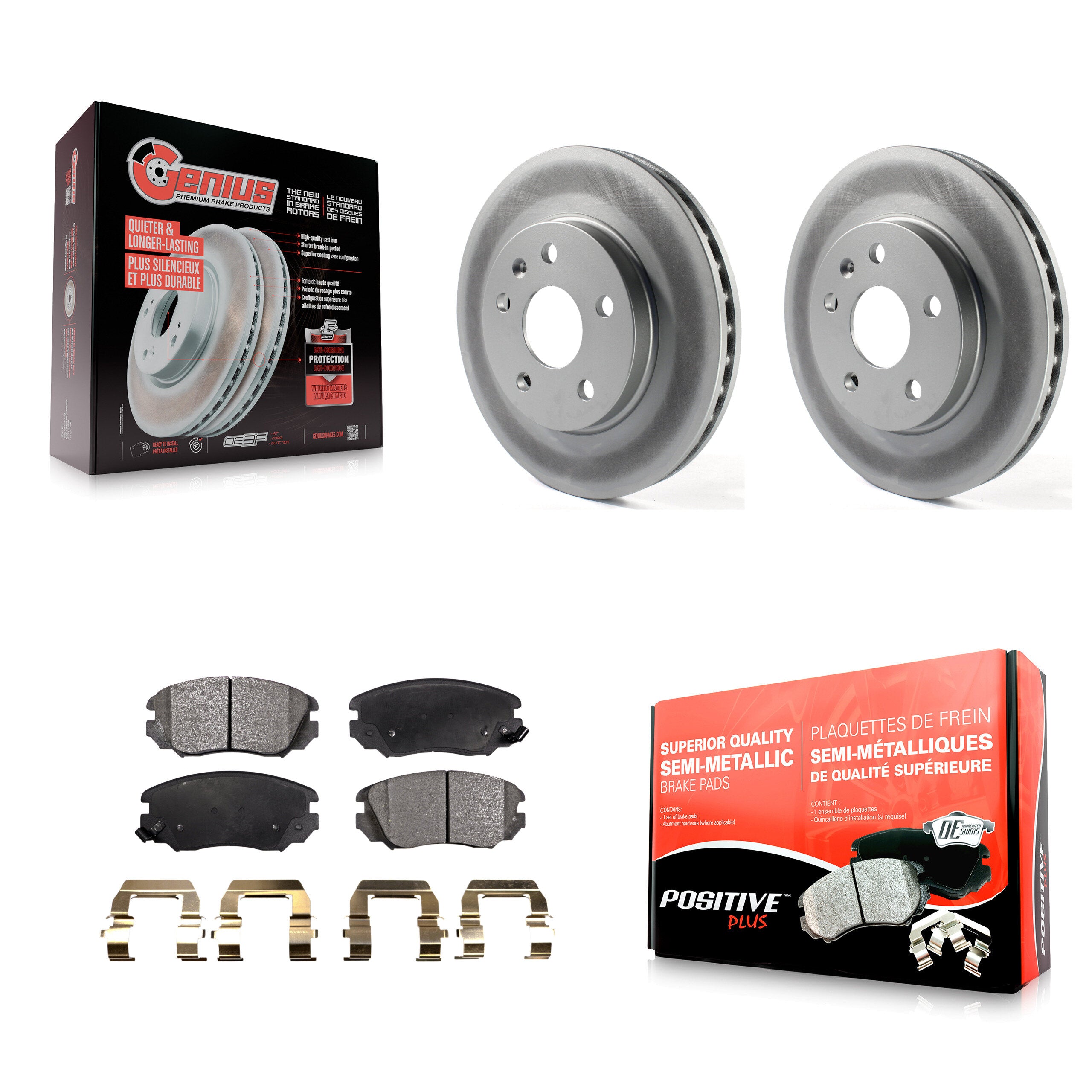 Transit Auto KGF-100060 Disc Brake Kit for 2011-2017 Chevrolet Malibu Limited, Chevrolet Malibu and More - Front