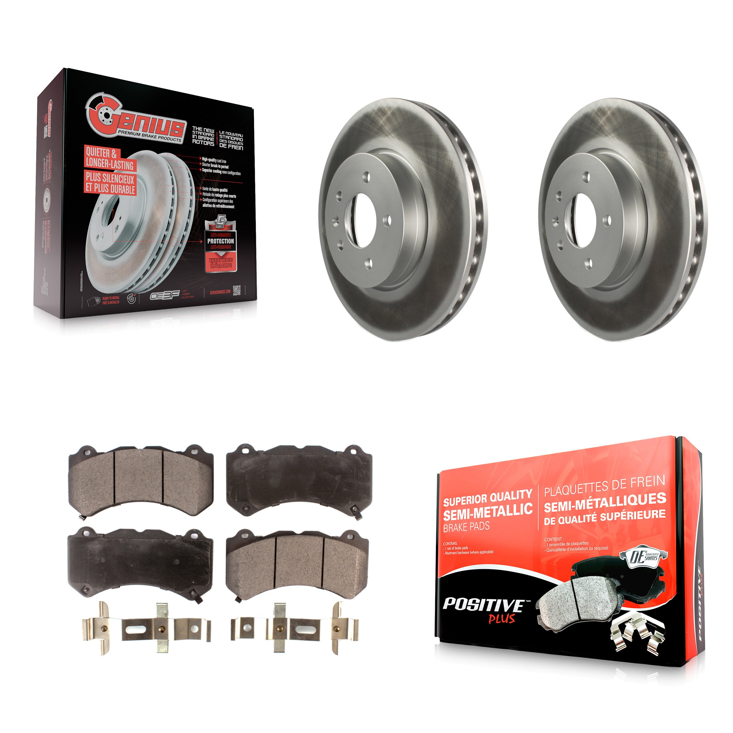Transit Auto KGF-100069 Disc Brake Kit for 2017-2019 Cadillac ATS - Front