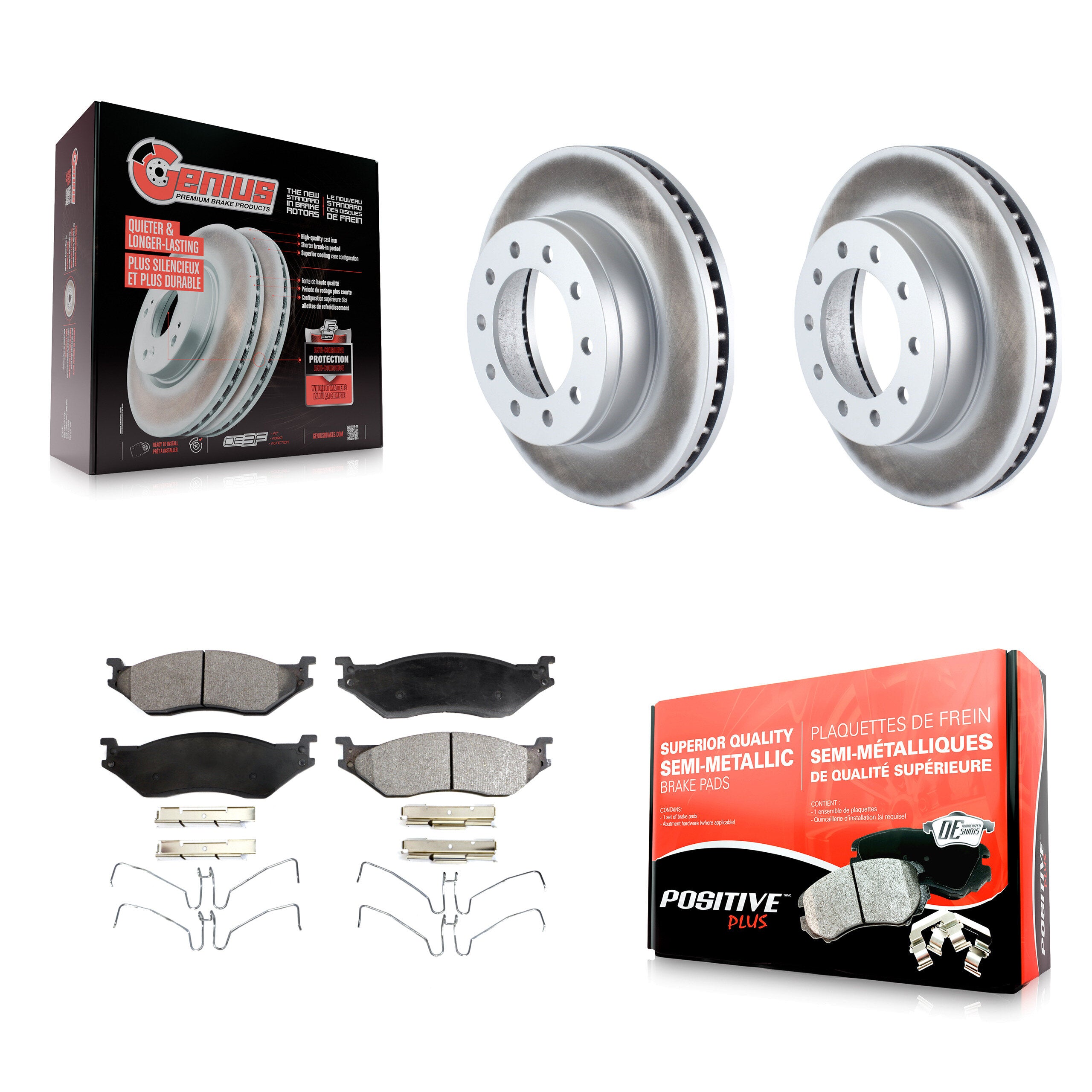 Transit Auto KGF-100098 Disc Brake Kit for 2005-2016 Ford F-450 Super Duty, International CF500 and More - Front