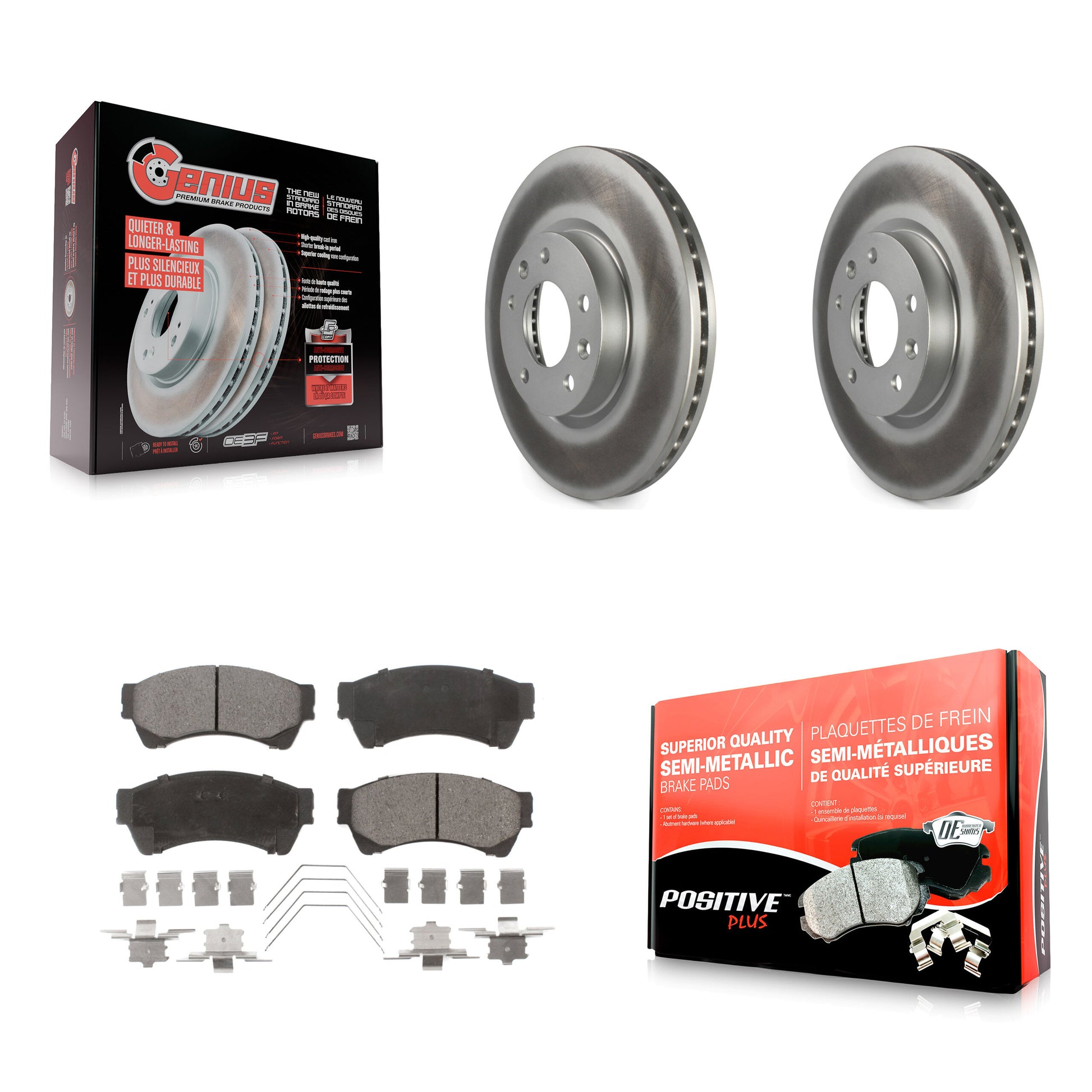 Transit Auto KGF-100103 Disc Brake Kit for 2006-2013 Mazda 6, Lincoln MKZ and More - Front