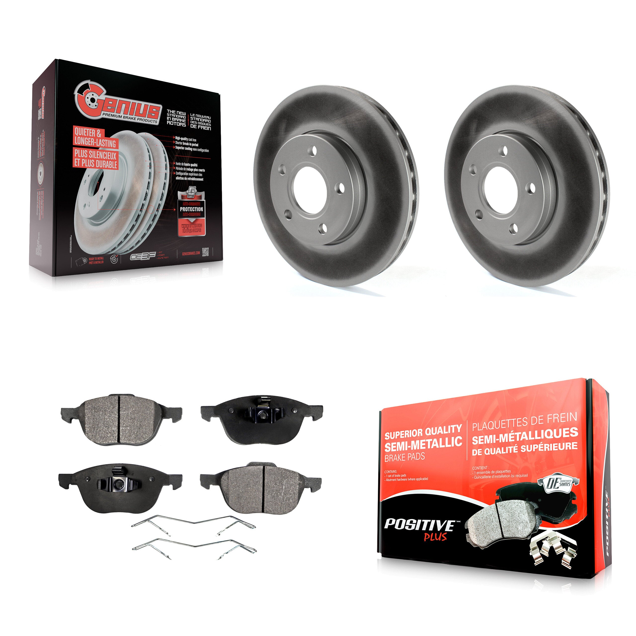 Transit Auto KGF-100122 Disc Brake Kit for 2012-2018 Ford C-Max, Ford Focus - Front