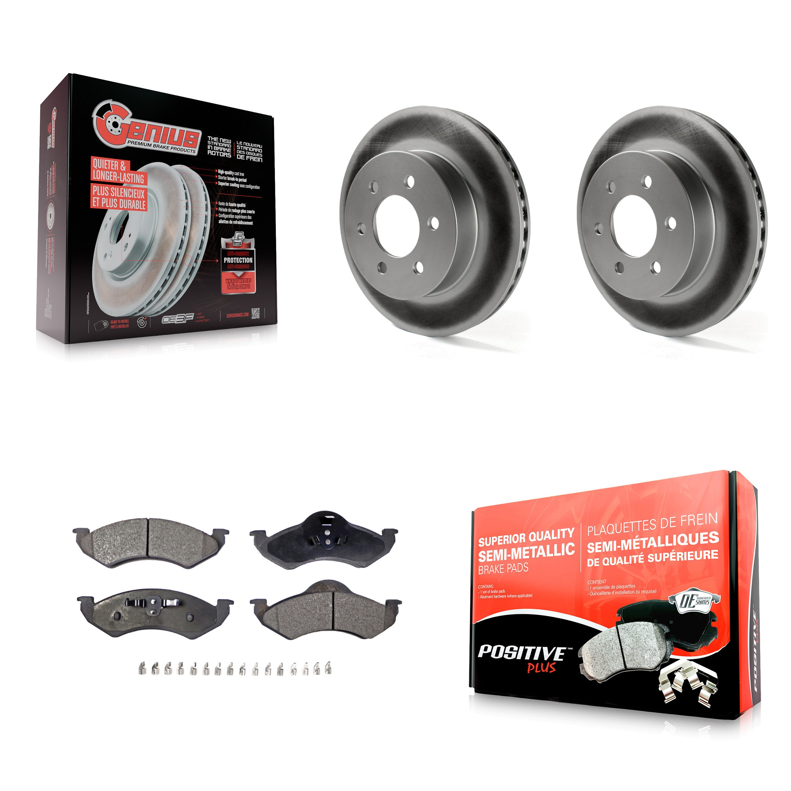 Transit Auto KGF-100132 Disc Brake Kit for 2000-2002 Dodge Dakota, Dodge Durango - Front