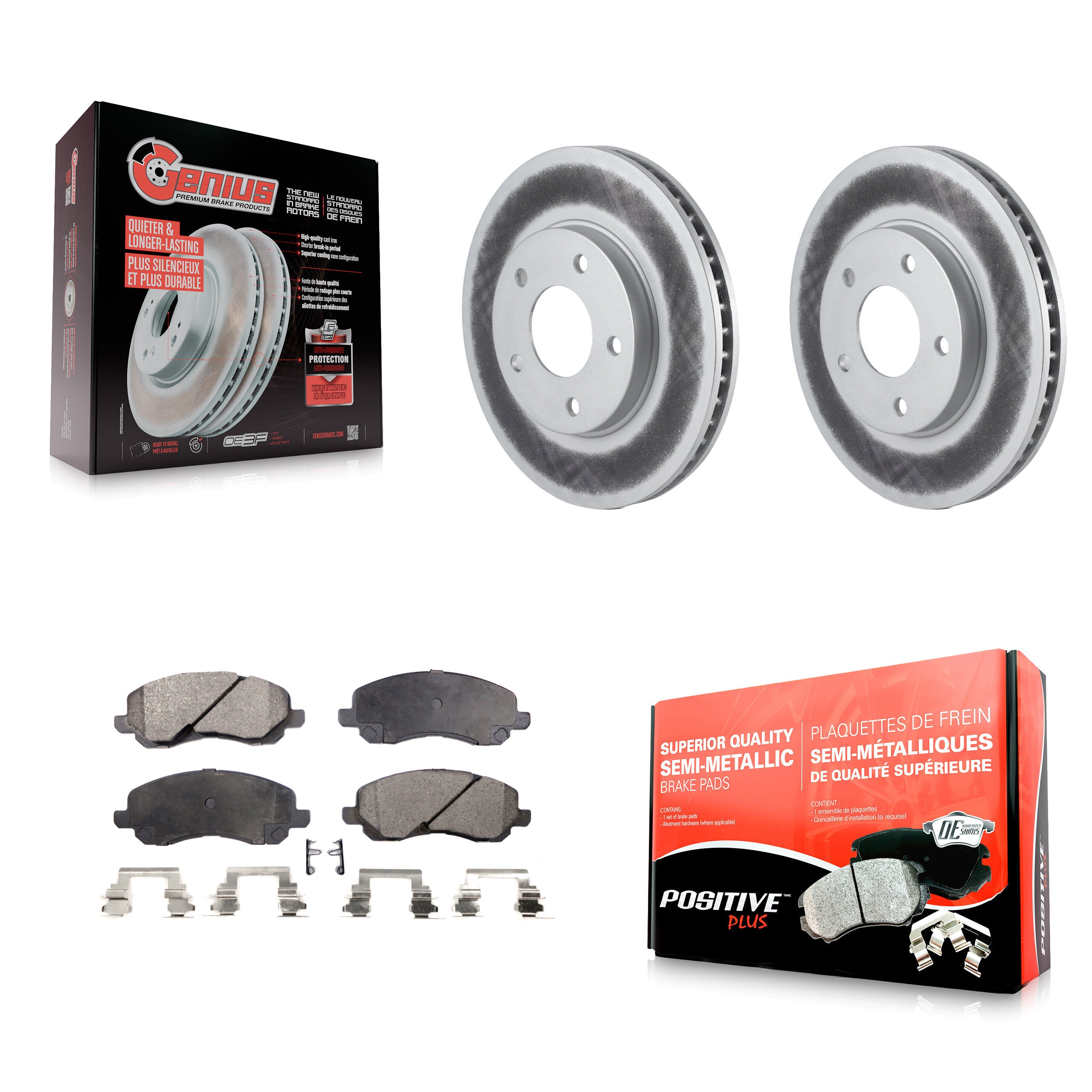 Transit Auto KGF-100137 Disc Brake Kit for 2001-2012 Mitsubishi Galant, Mitsubishi Lancer and More - Front
