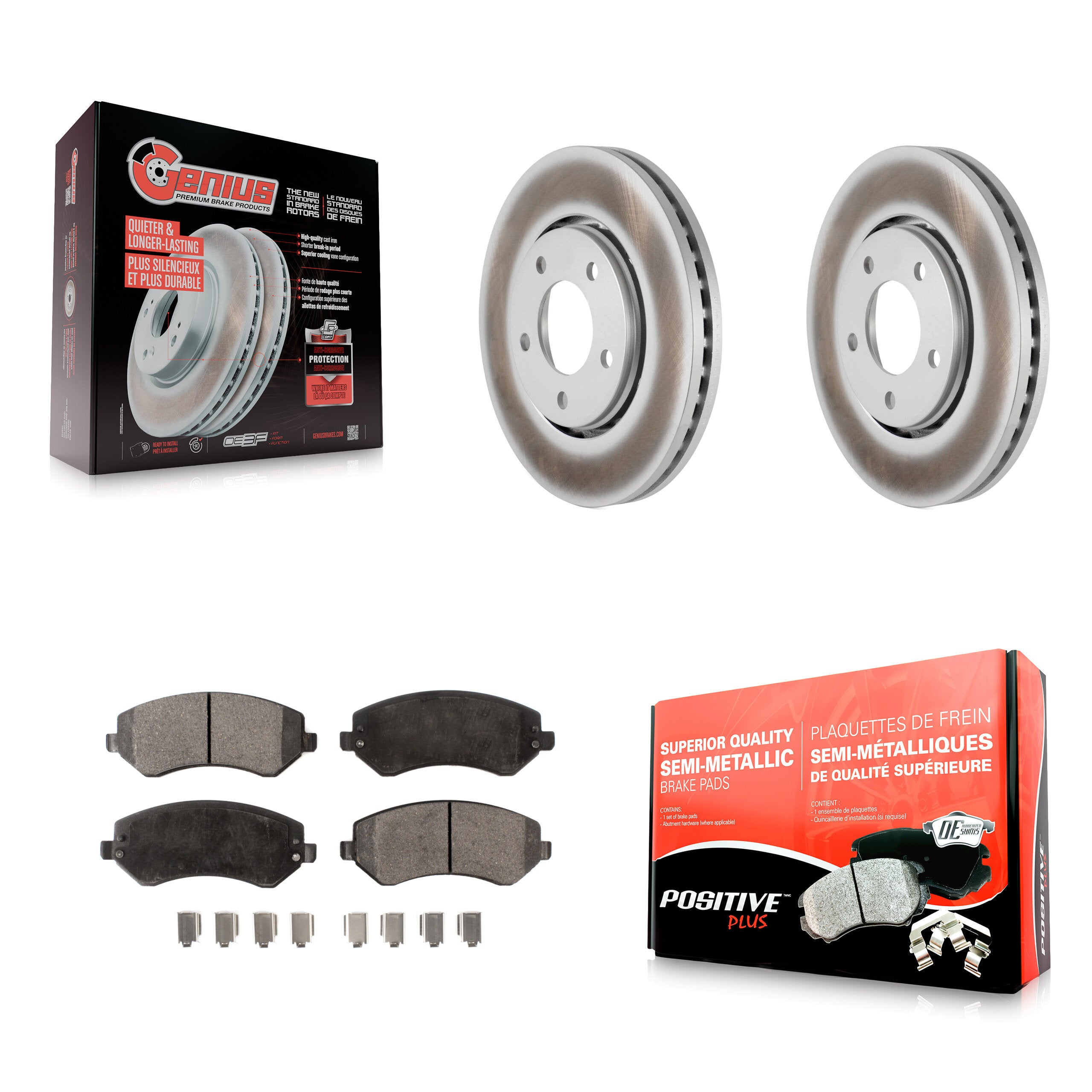Transit Auto KGF-100142 Disc Brake Kit for 2001-2007 Dodge Caravan, Chrysler Town & Country and More - Front