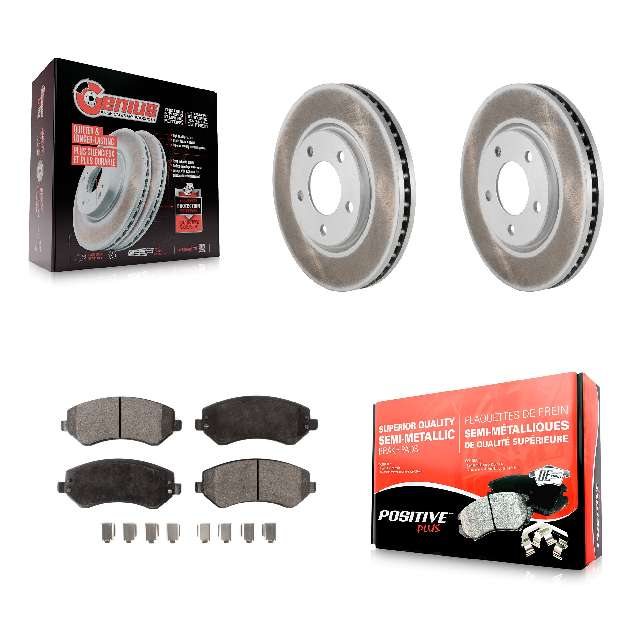 Transit Auto KGF-100144 Disc Brake Kit for 2003-2006 Dodge Grand Caravan, Chrysler Voyager - Front