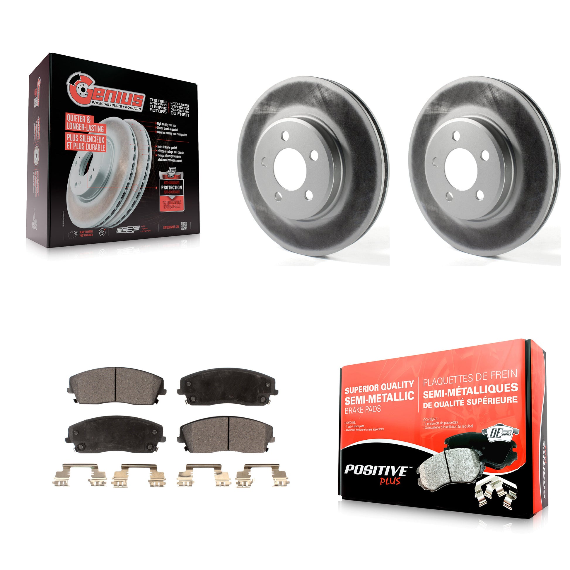 Transit Auto KGF-100151 Disc Brake Kit for 2005-2023 Chrysler 300, Dodge Challenger and More - Front