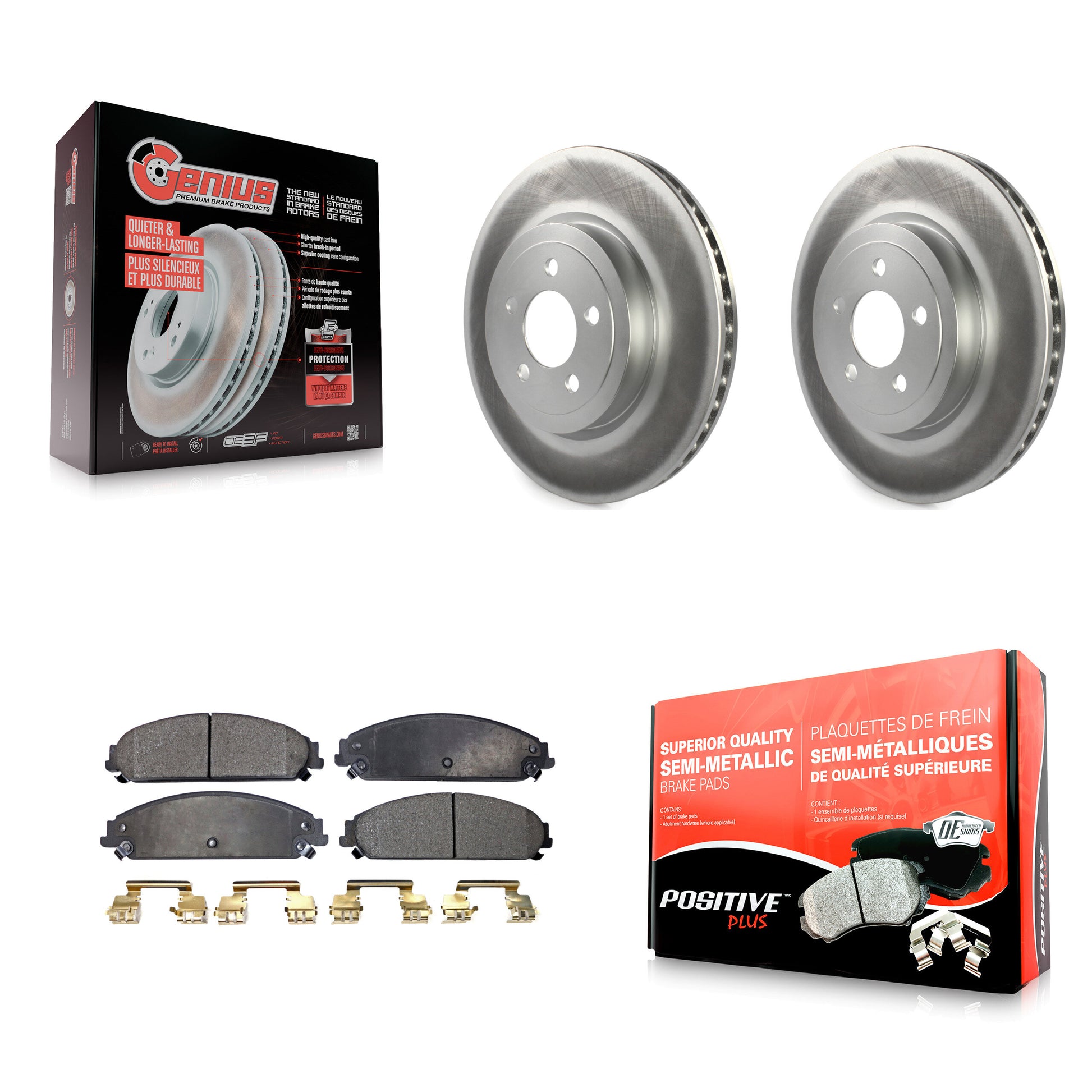 Transit Auto KGF-100153 Disc Brake Kit for 2005-2023 Dodge Charger, Chrysler 300 and More - Front