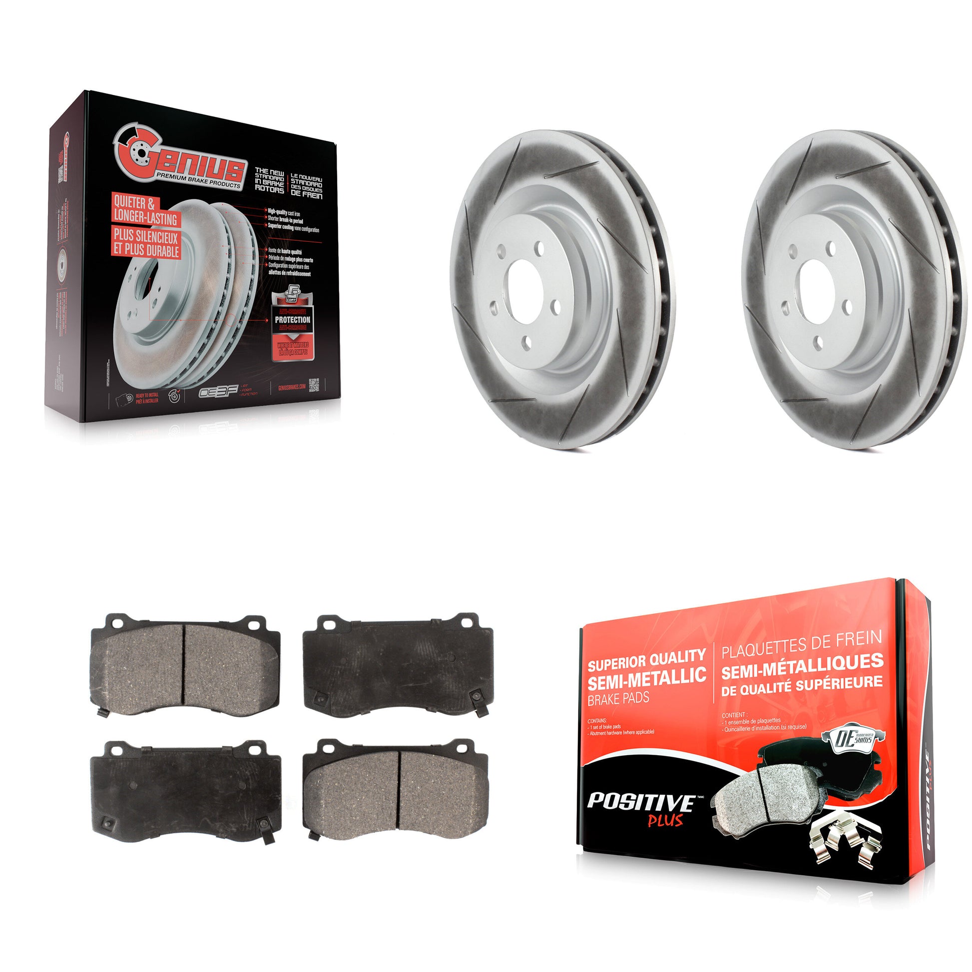 Transit Auto KGF-100156 Disc Brake Kit for 2005-2023 Dodge Challenger, Dodge Charger and More - Front