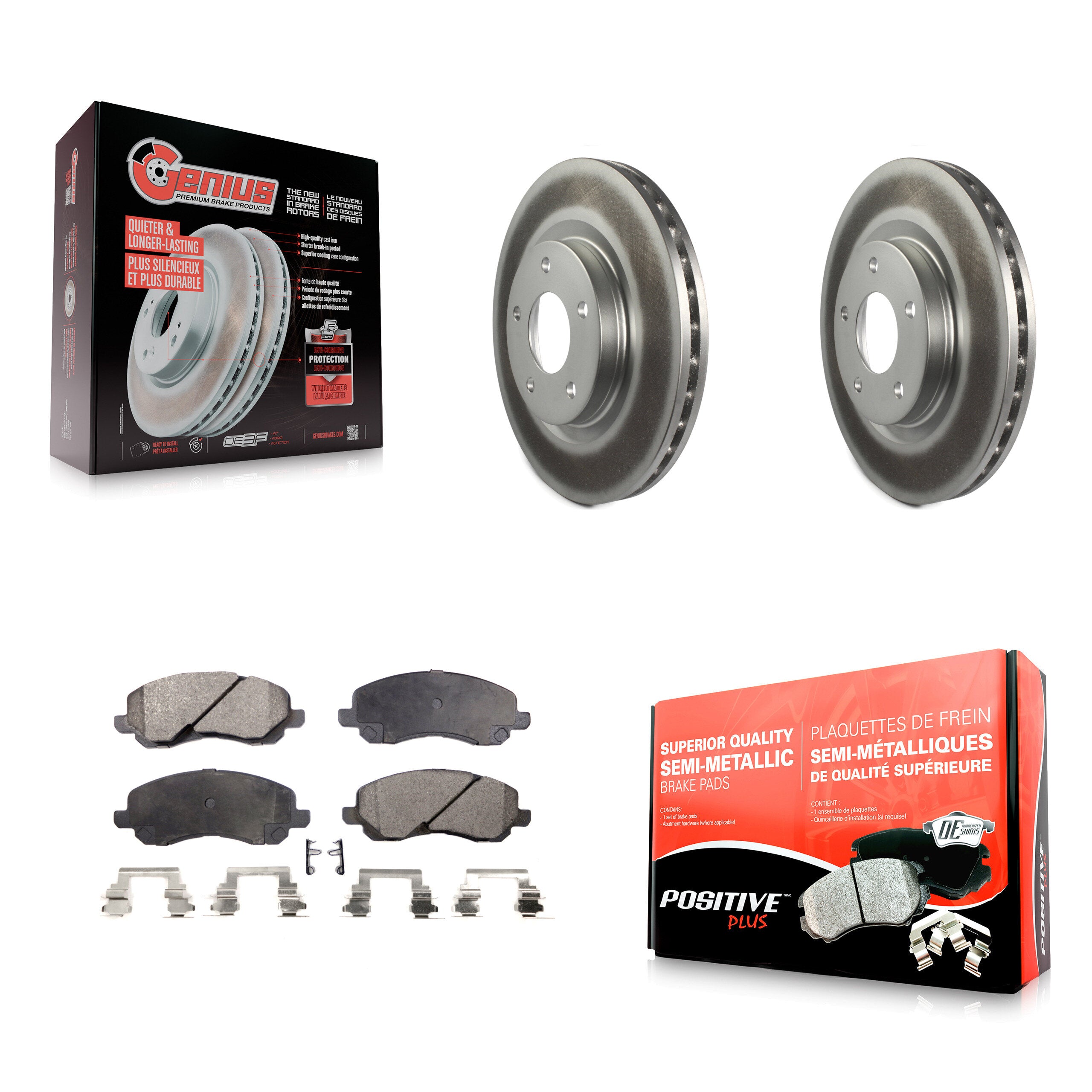 Transit Auto KGF-100159 Disc Brake Kit for 2007-2024 Mitsubishi Lancer, Mitsubishi Outlander and More - Front