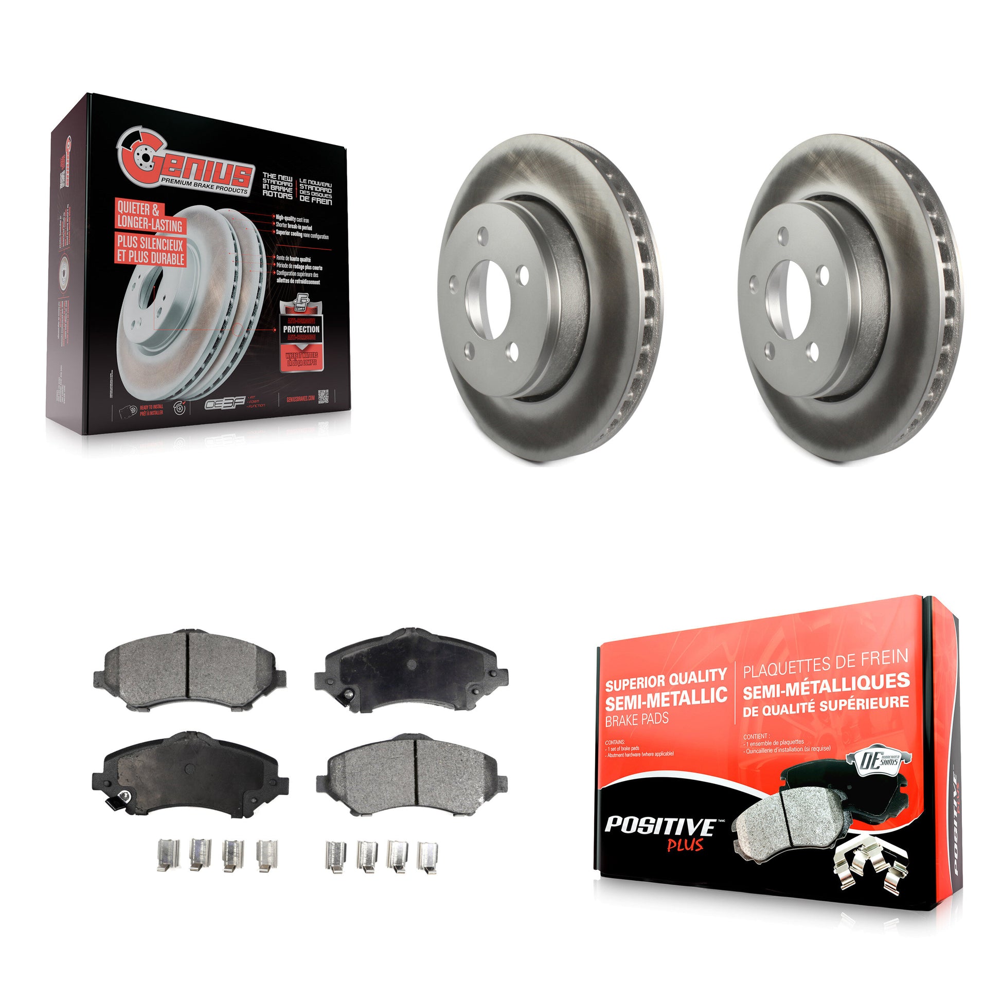 Transit Auto KGF-100161 Disc Brake Kit for 2007-2012 Dodge Nitro, Jeep Liberty - Front