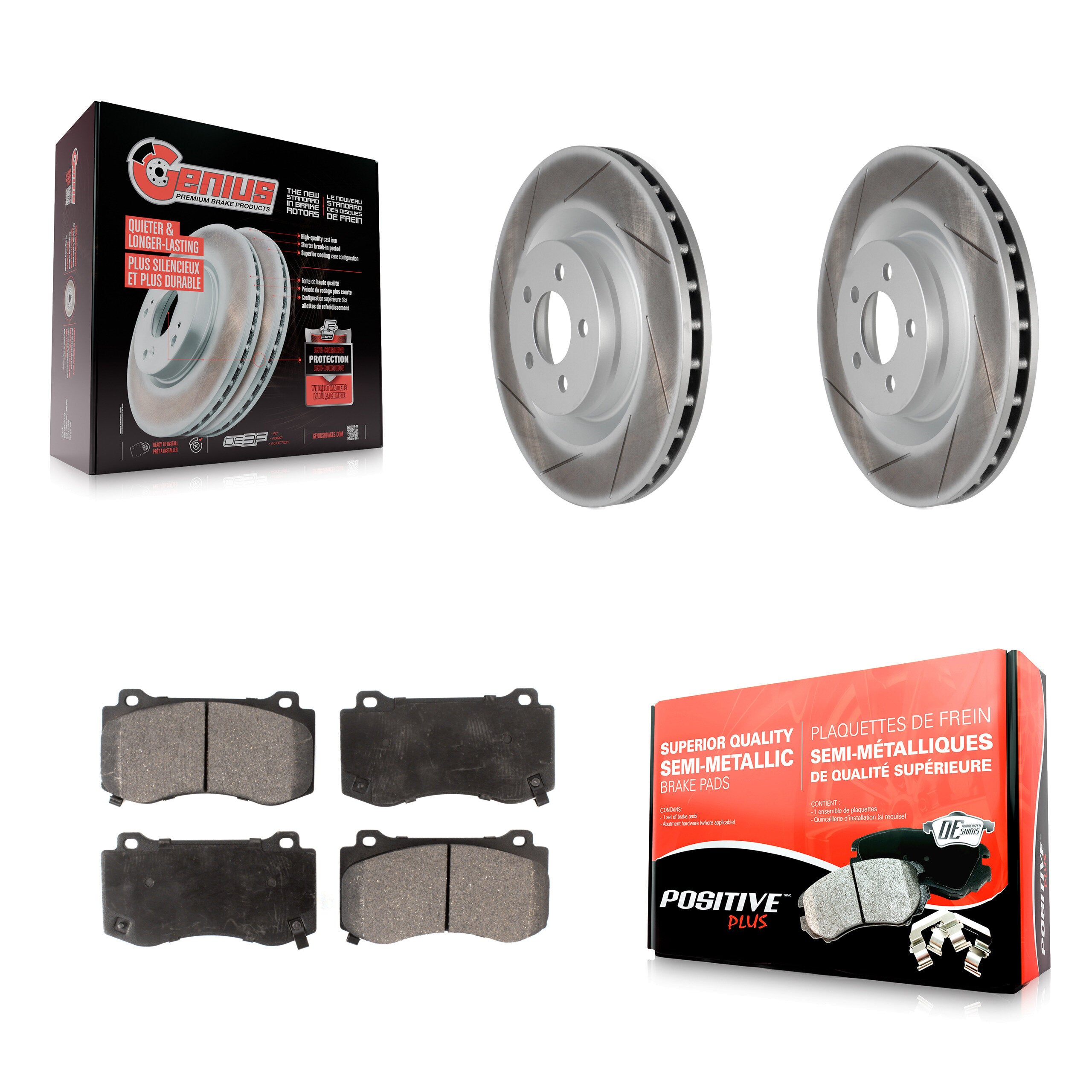 Transit Auto KGF-100165 Disc Brake Kit for 2005-2023 Dodge Challenger, Dodge Charger and More - Front