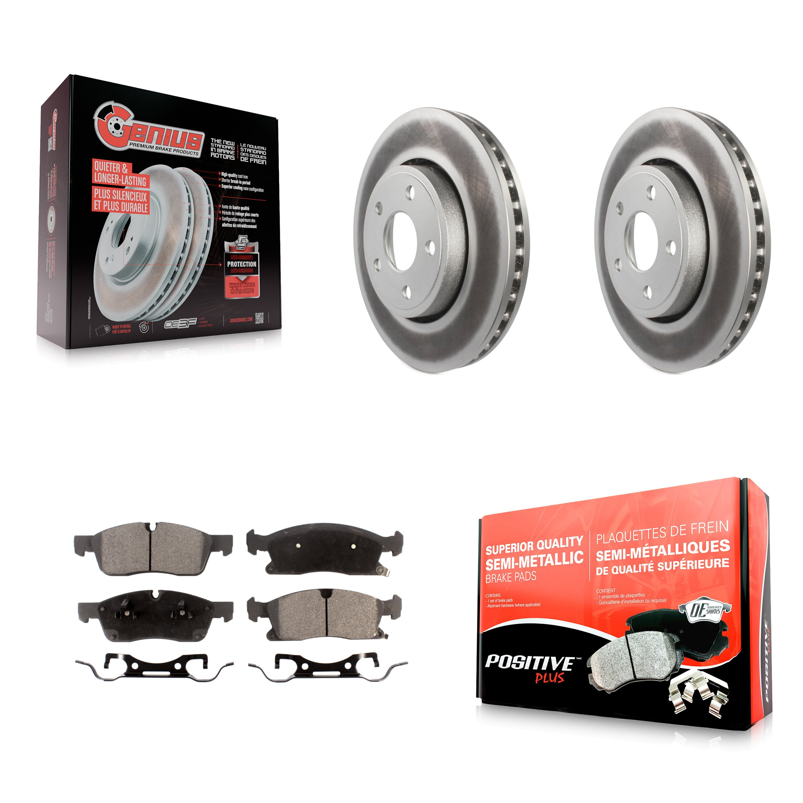 Transit Auto KGF-100170 Disc Brake Kit for 2011-2023 Dodge Durango, Jeep Grand Cherokee - Front