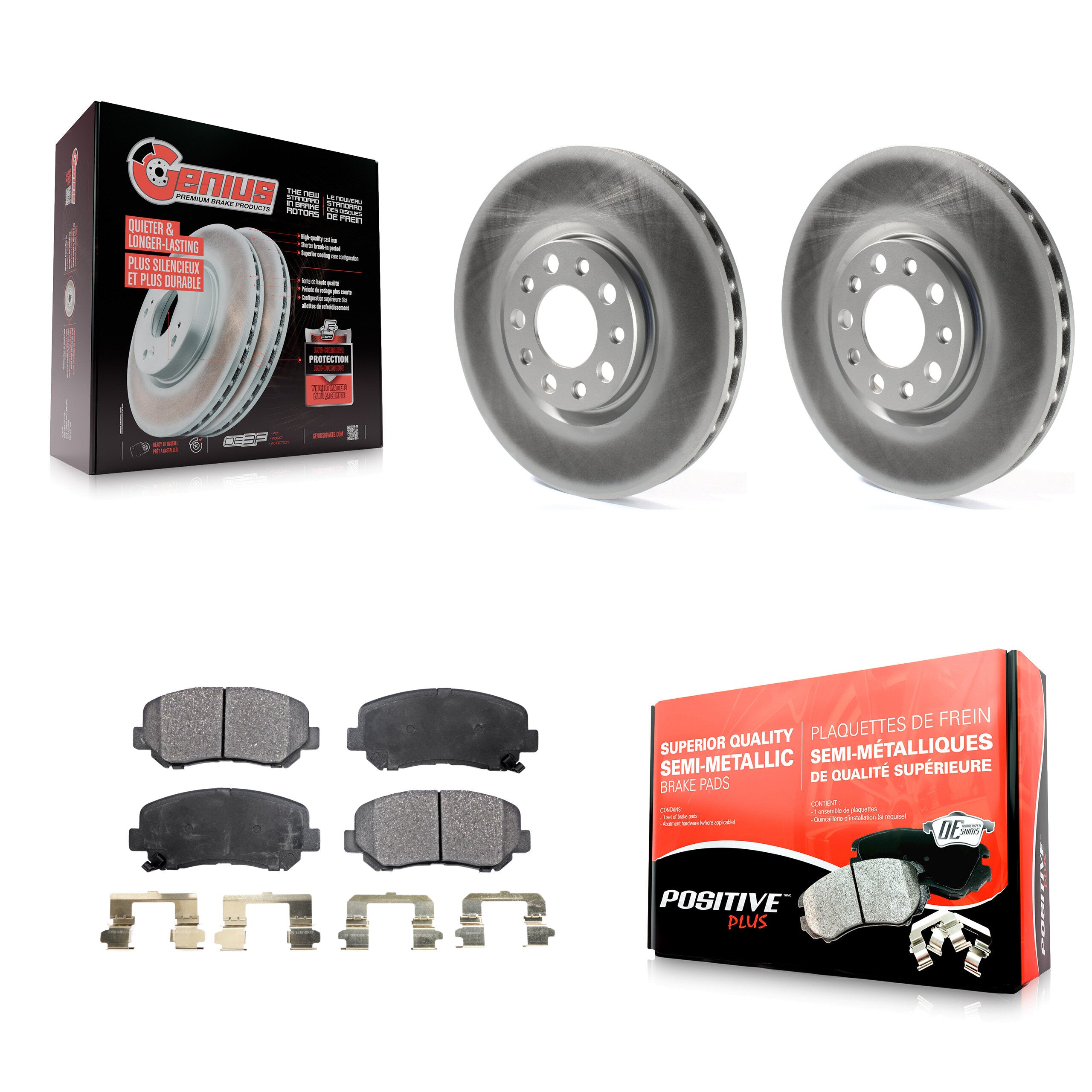 Transit Auto KGF-100174 Disc Brake Kit for 2013-2017 Chrysler 200, Dodge Dart - Front