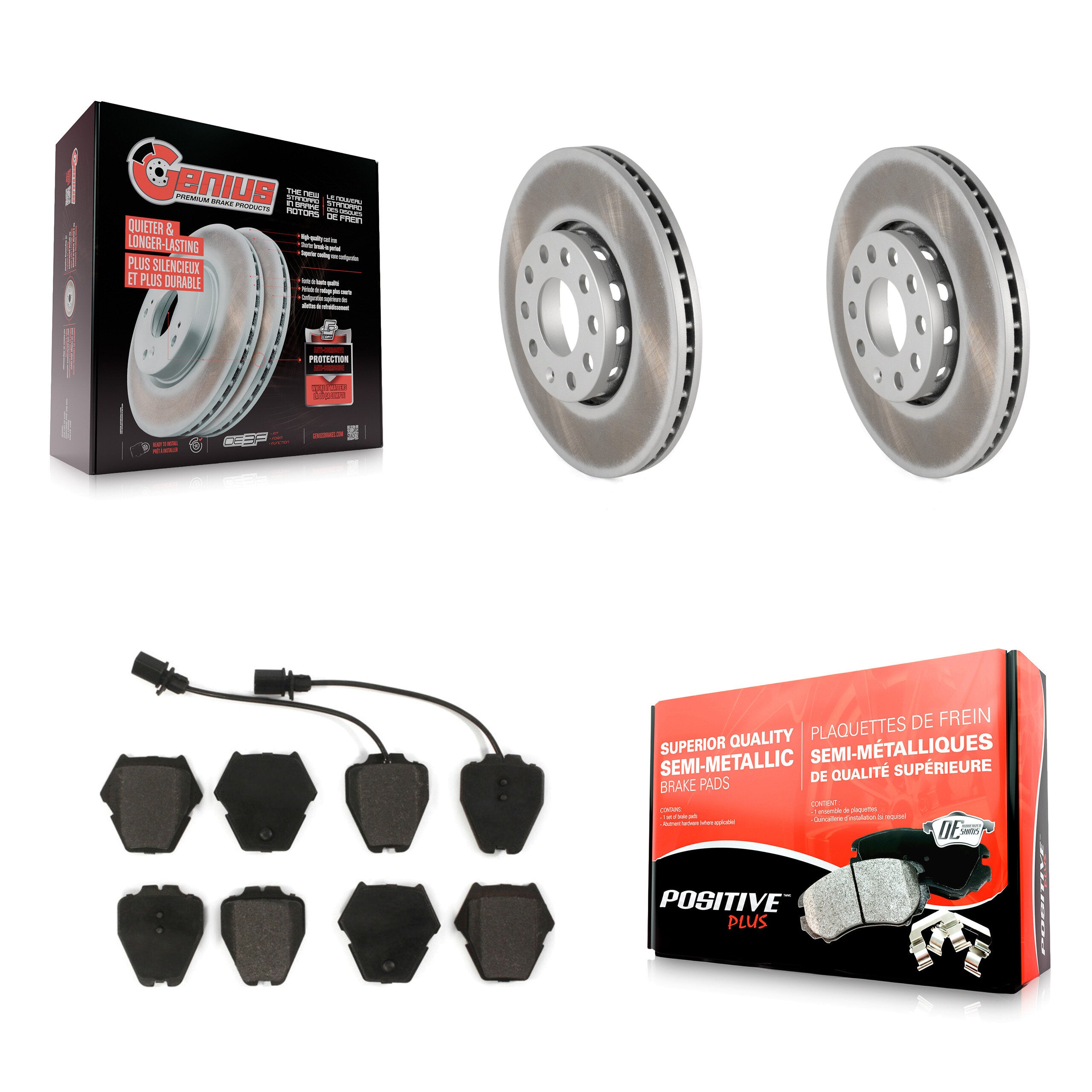 Transit Auto KGF-100199 Disc Brake Kit for 1999-2004 Volkswagen Passat, Audi A4 Quattro - Front