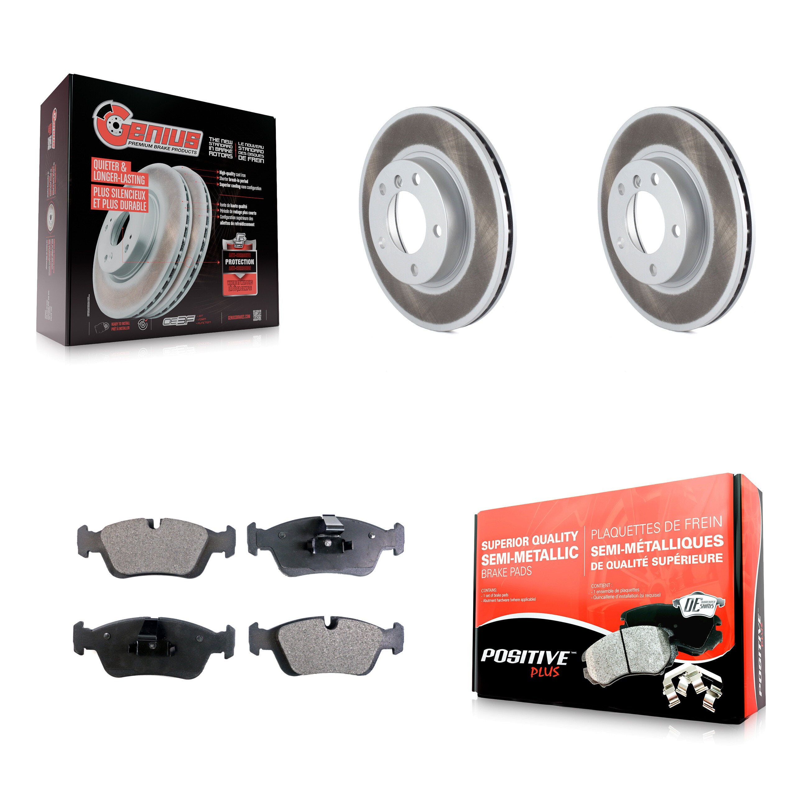 Transit Auto KGF-100218 Disc Brake Kit for 1991-2005 BMW Z4, BMW 320i and More - Front