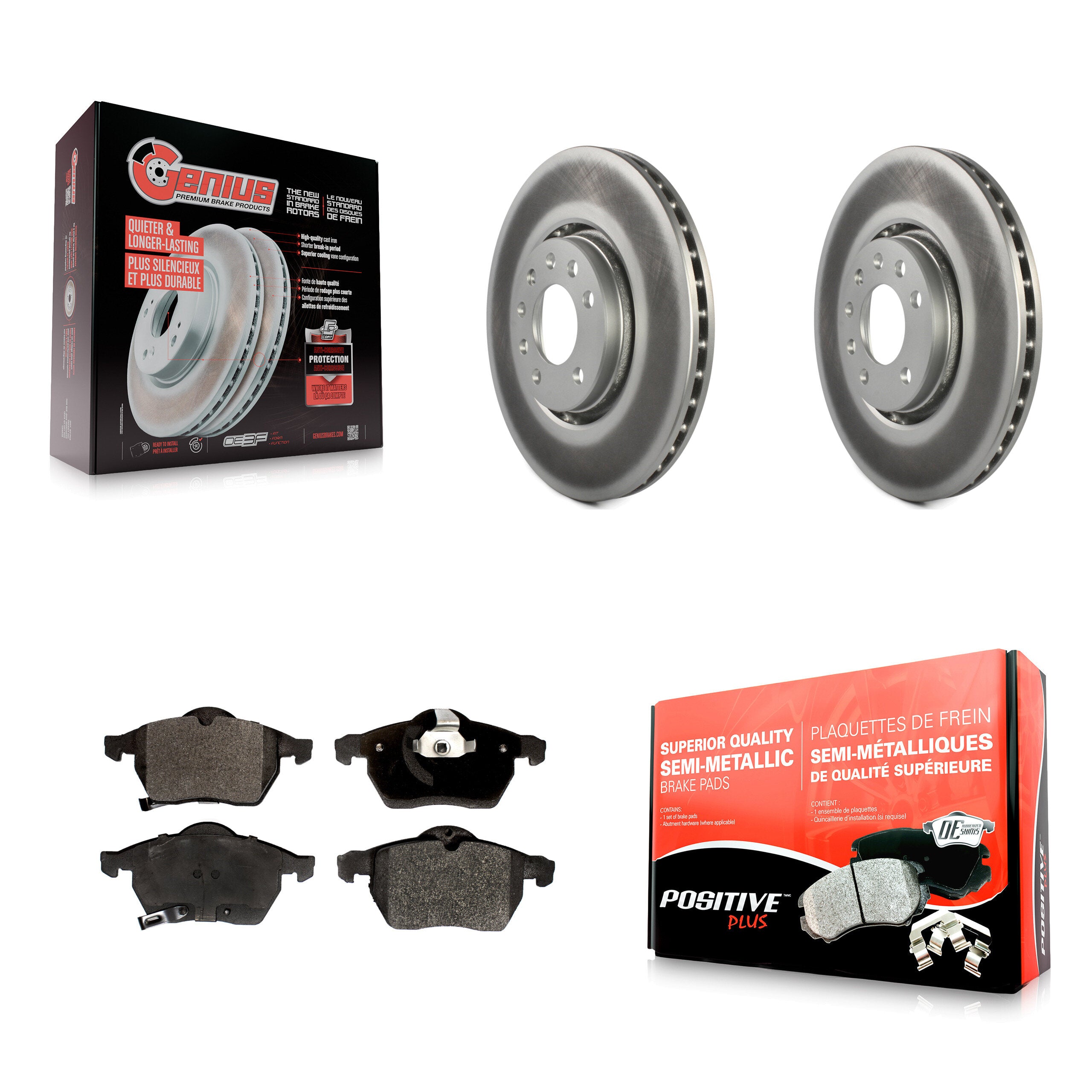 Transit Auto KGF-100249 Disc Brake Kit for 1999-2005 Saab 9-5, Saab 9-3 - Front