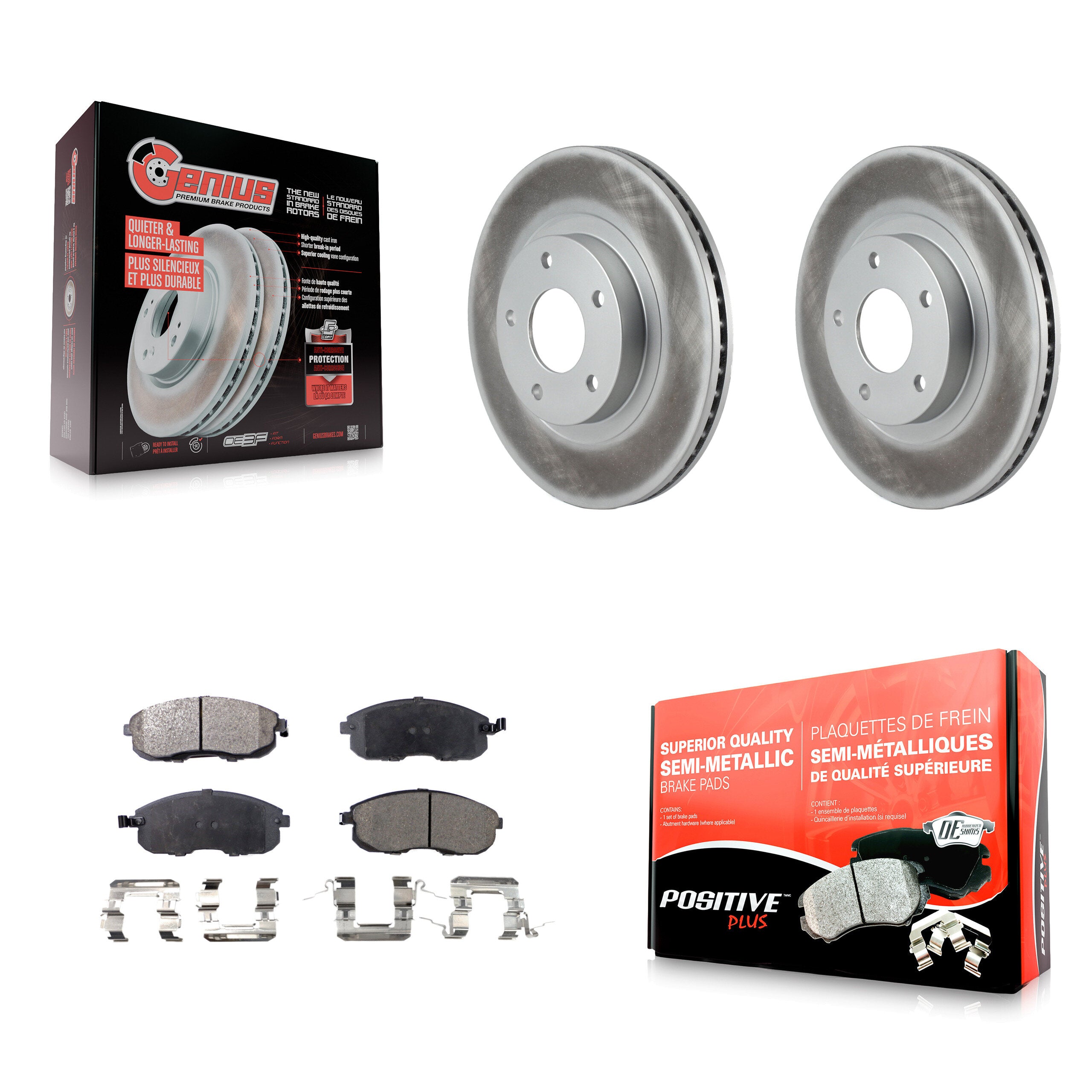 Transit Auto KGF-100255 Disc Brake Kit for 2002-2006 Nissan Altima, INFINITI I35, Nissan Maxima - Front