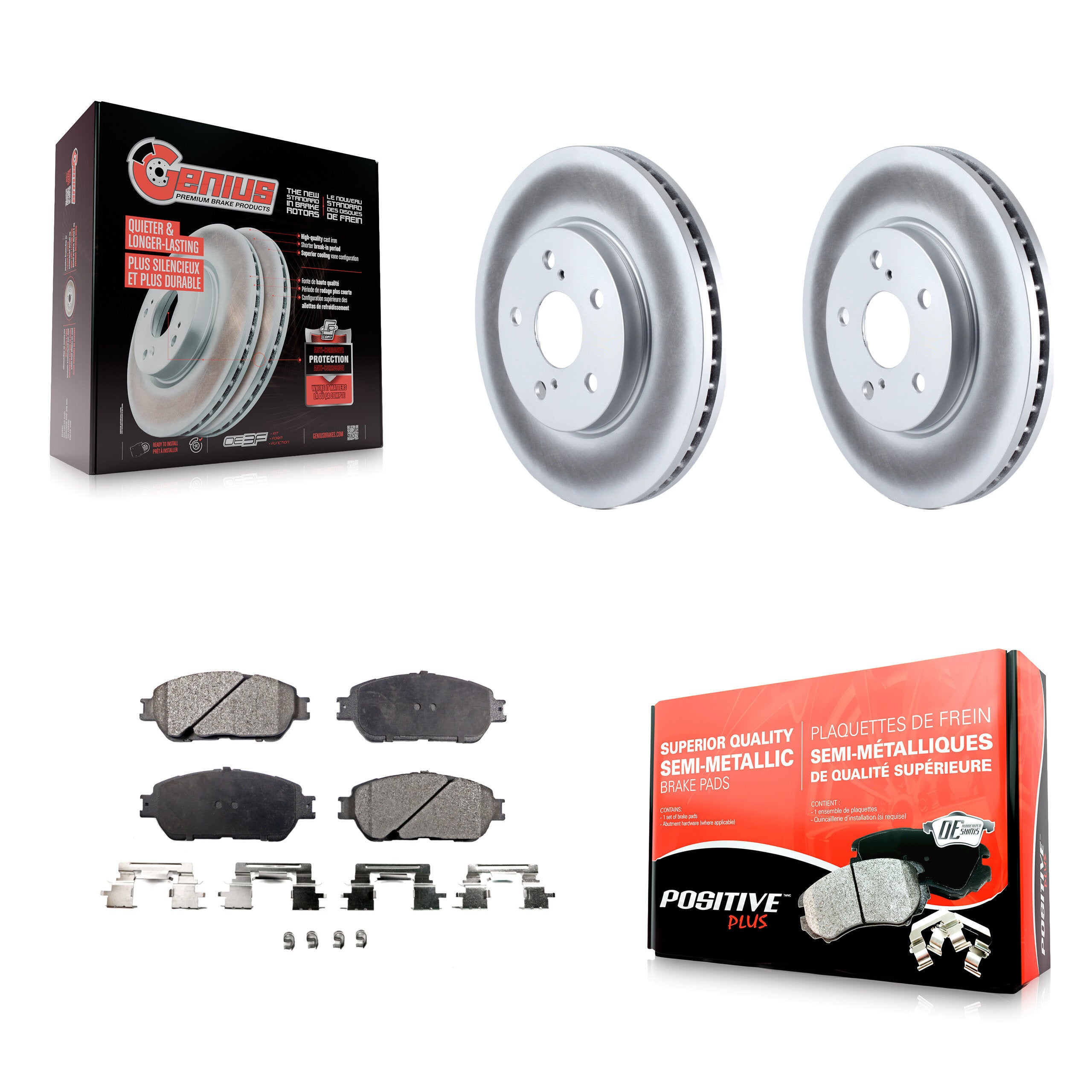 Transit Auto KGF-100256 Disc Brake Kit for 2002-2010 Toyota Avalon, Toyota Camry and More - Front