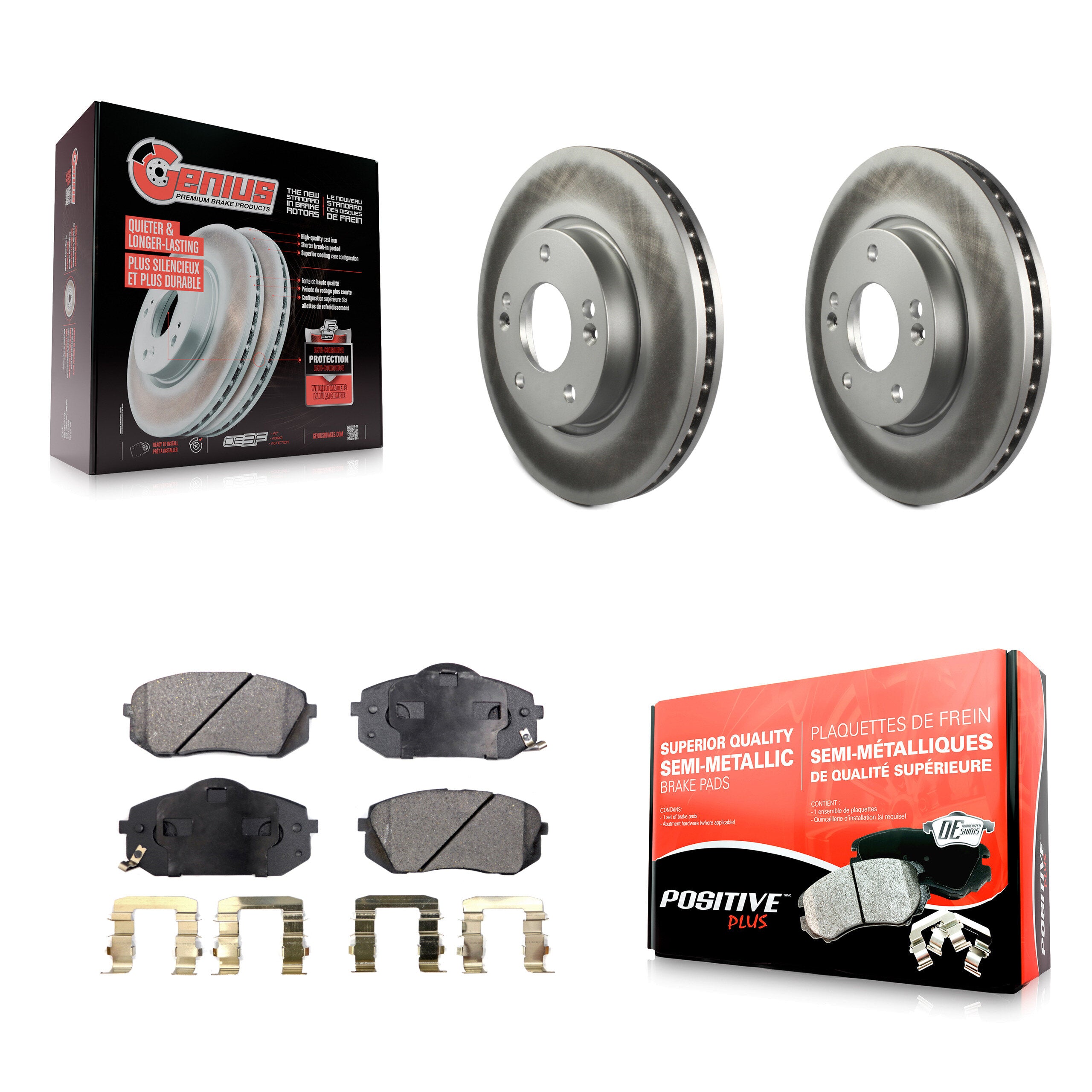 Transit Auto KGF-100259 Disc Brake Kit for 2010-2012 Kia Rondo - Front