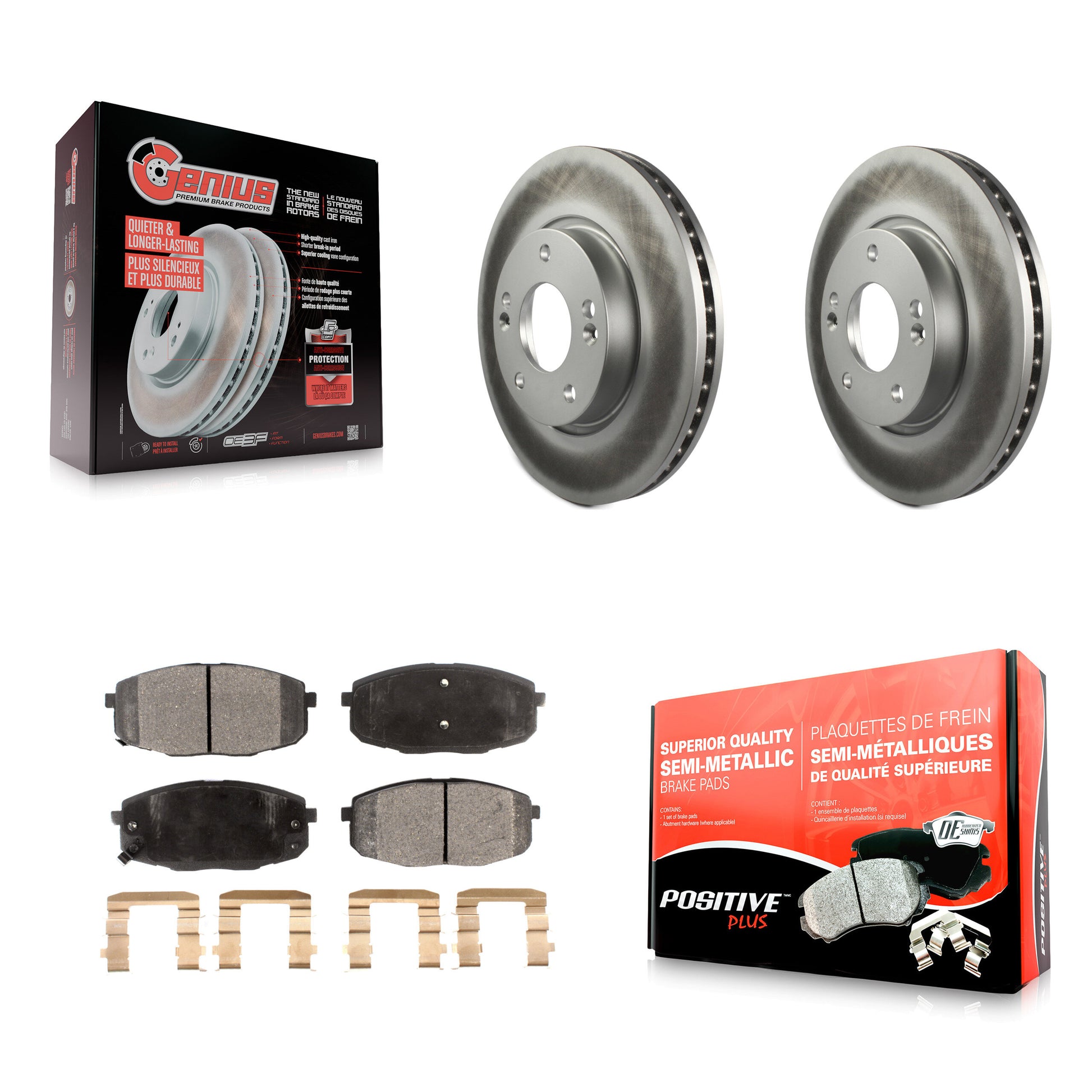 Transit Auto KGF-100260 Disc Brake Kit for 2009-2012 Hyundai Elantra - Front