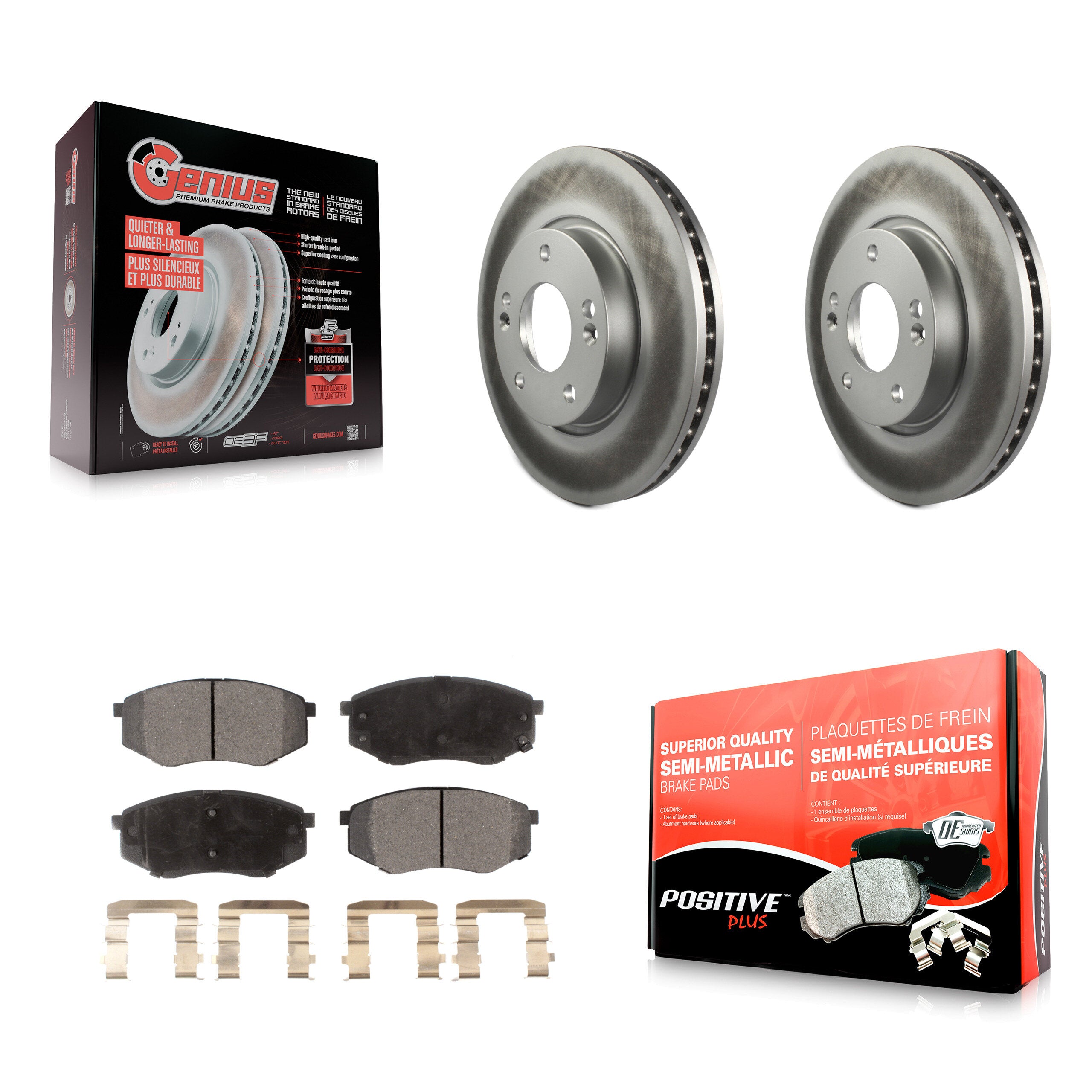 Transit Auto KGF-100261 Disc Brake Kit for 2010-2012 Kia Sportage, Hyundai Tucson - Front