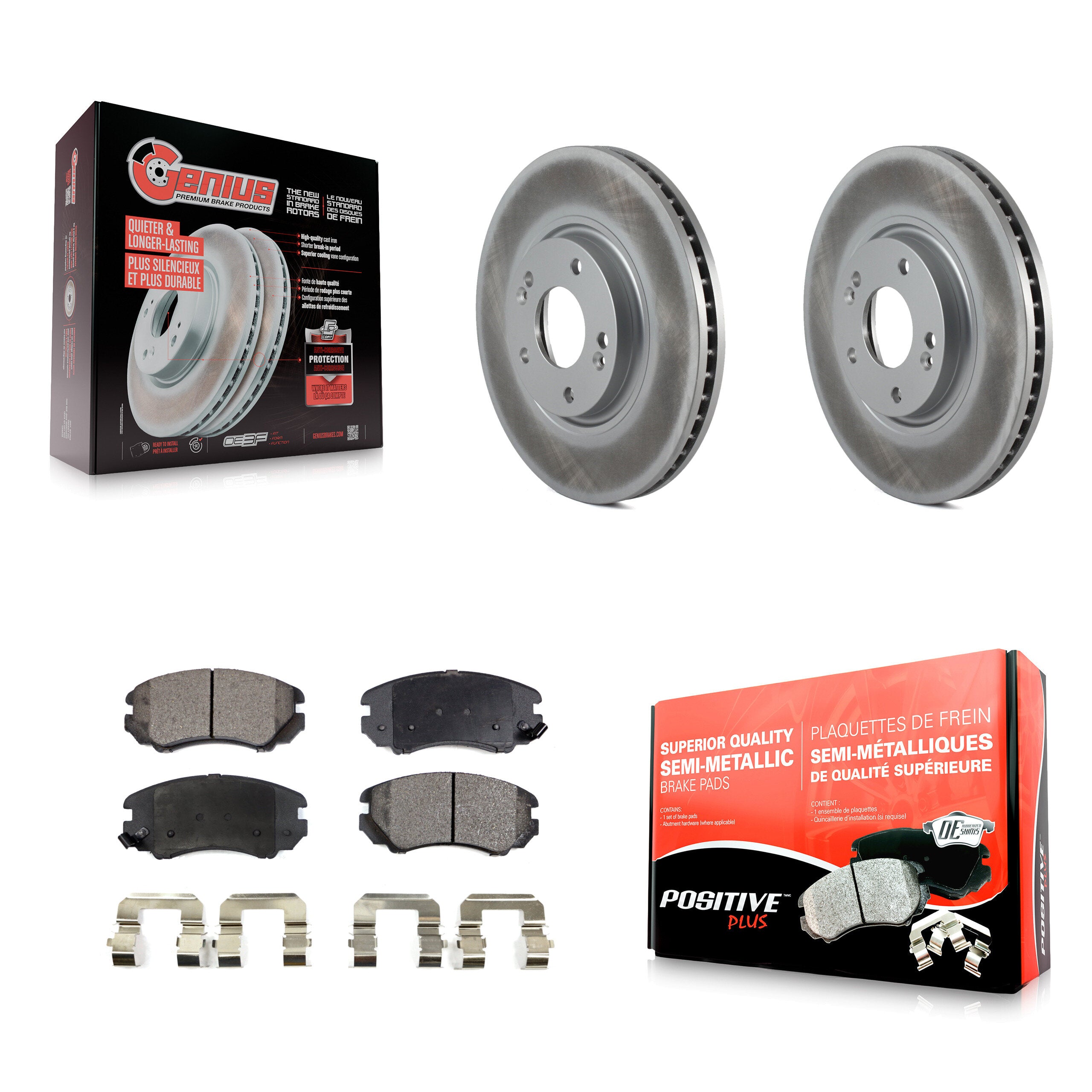Transit Auto KGF-100290 Disc Brake Kit for 2006-2011 Kia Amanti, Hyundai Azera - Front