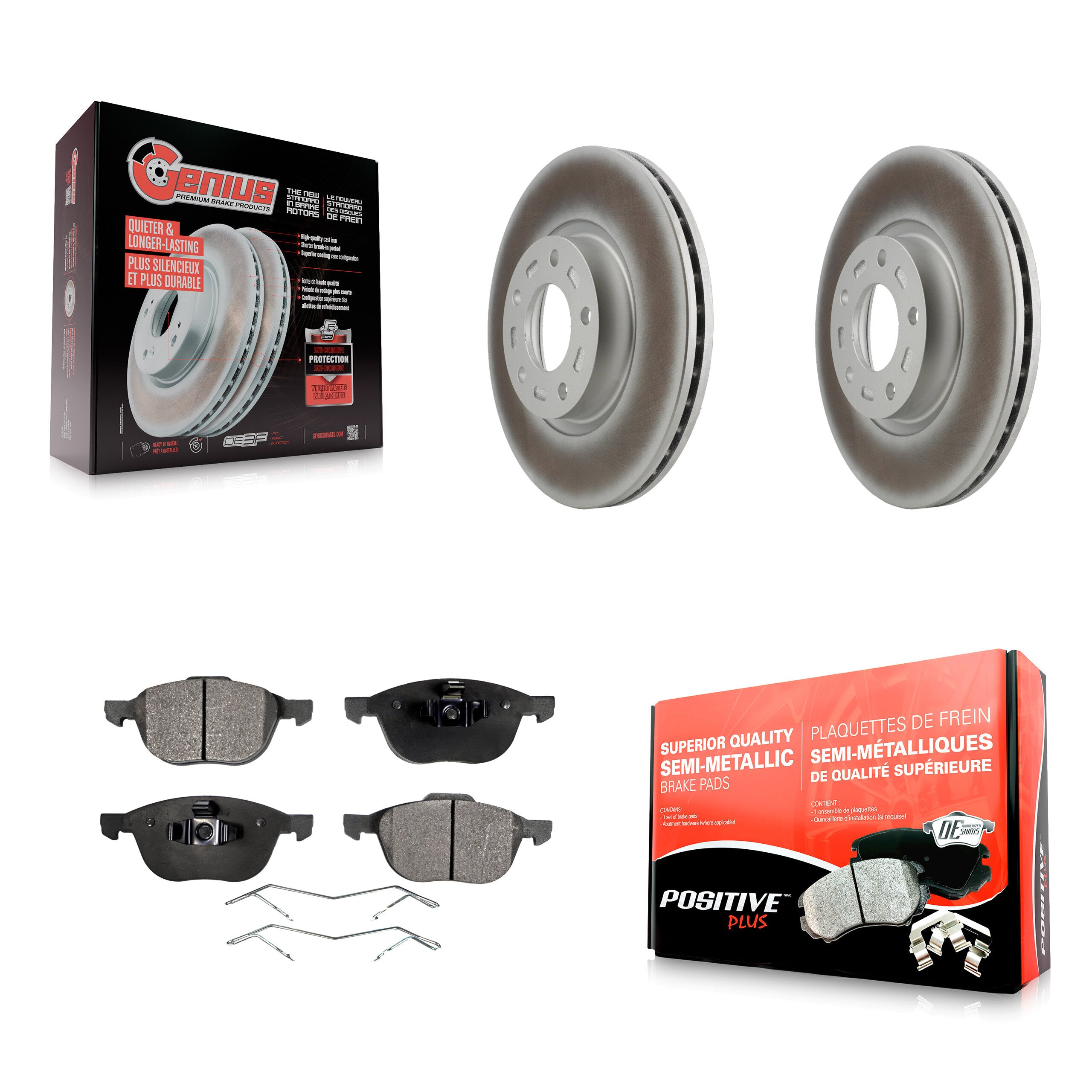 Transit Auto KGF-100291 Disc Brake Kit for 2004-2017 Mazda 3 Sport, Mazda 5, Mazda 3 - Front
