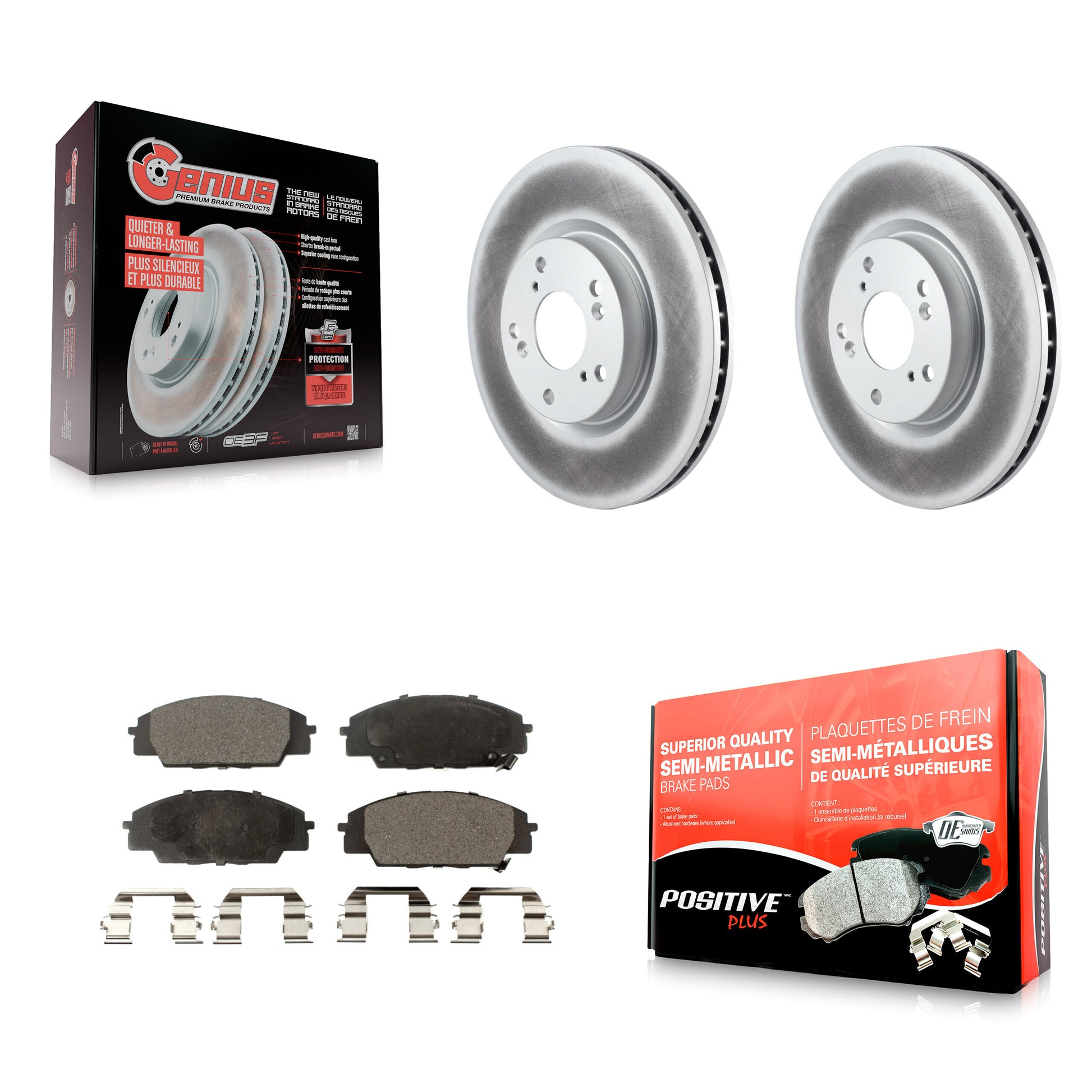 Transit Auto KGF-100298 Disc Brake Kit for 2002-2011 Acura CSX, Honda Civic, Acura RSX - Front