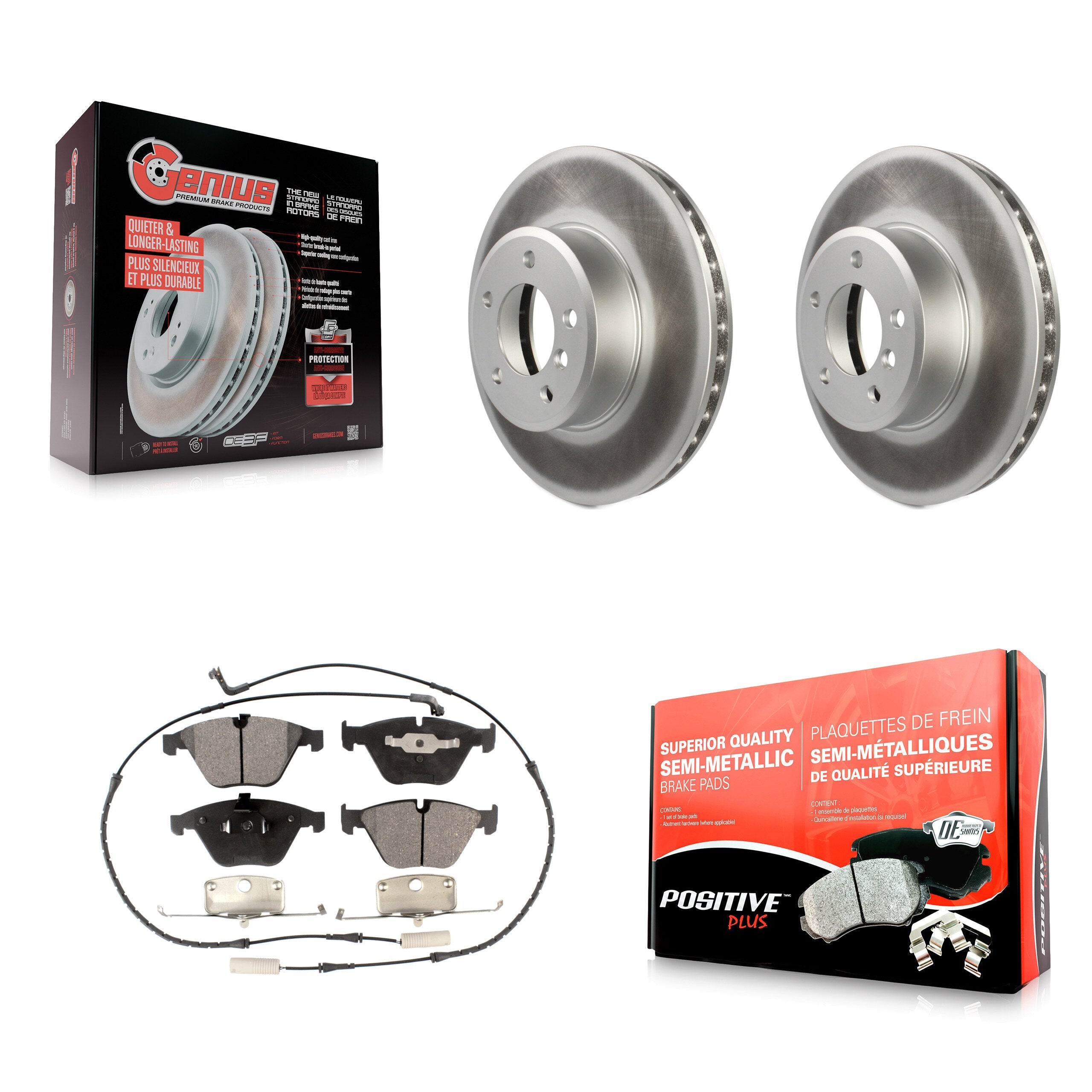 Transit Auto KGF-100324 Disc Brake Kit for 2004-2010 BMW 528i xDrive, BMW 535i xDrive and More - Front