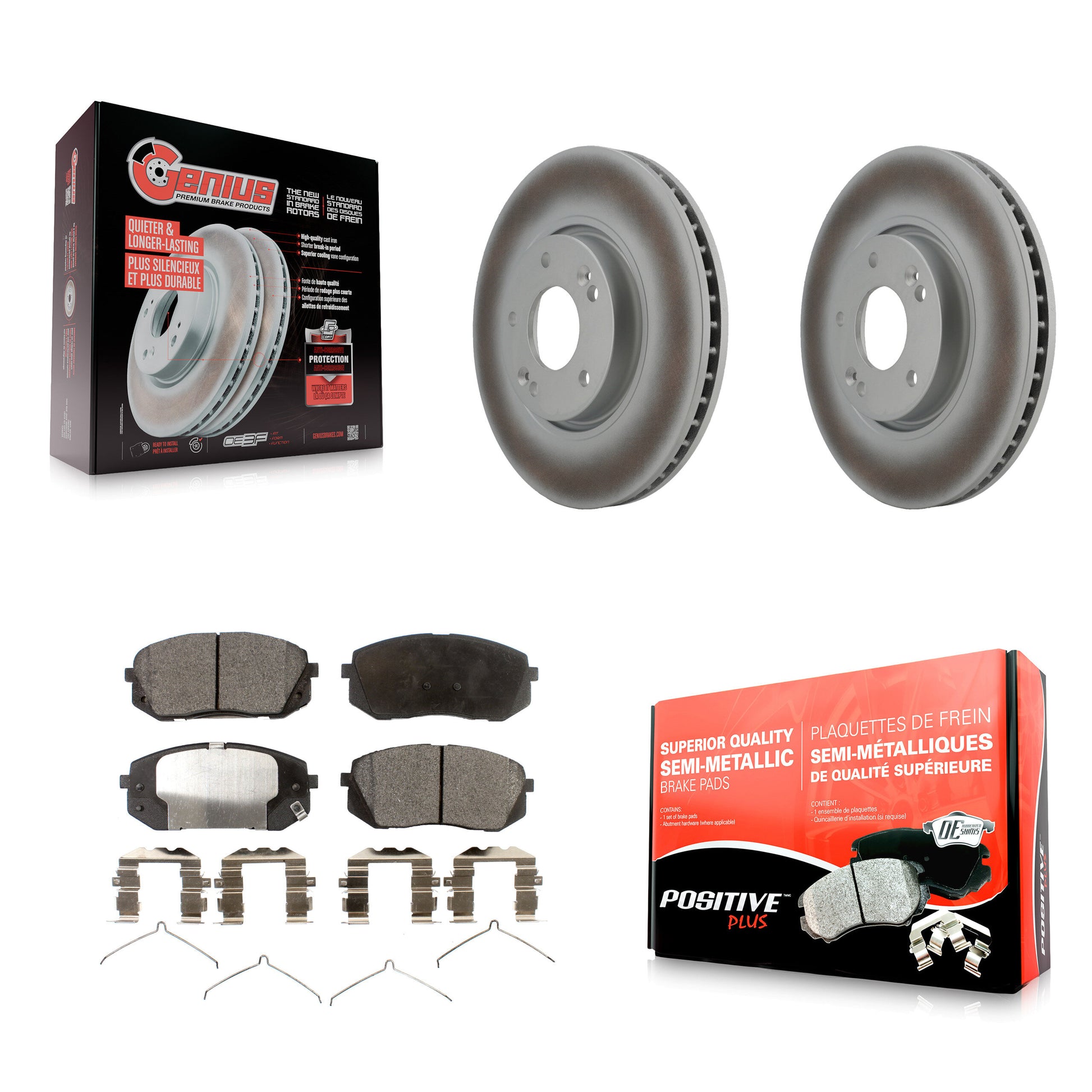 Transit Auto KGF-100341 Disc Brake Kit for 2016 Hyundai Sonata - Front