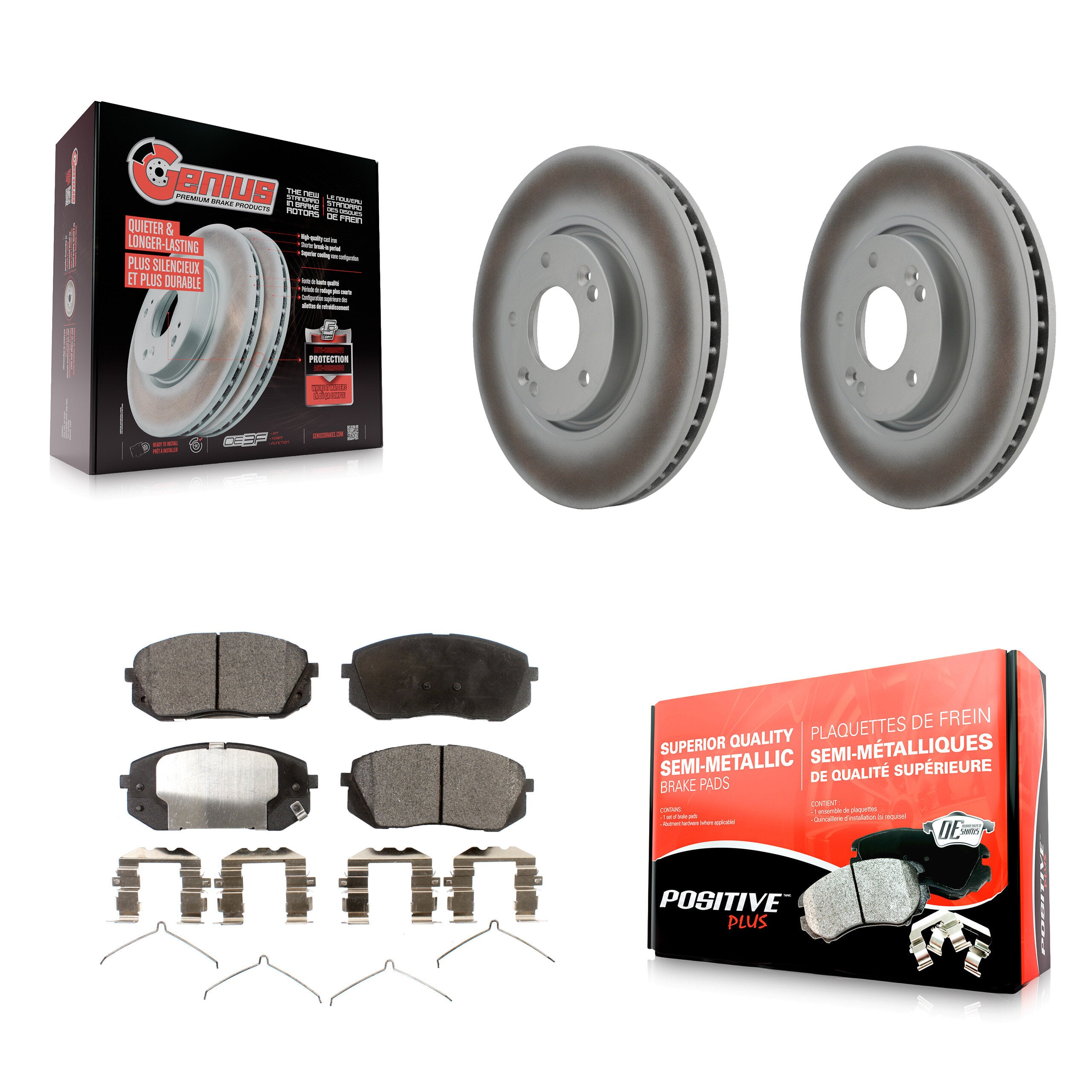Transit Auto KGF-100341 Disc Brake Kit for 2016 Hyundai Sonata - Front