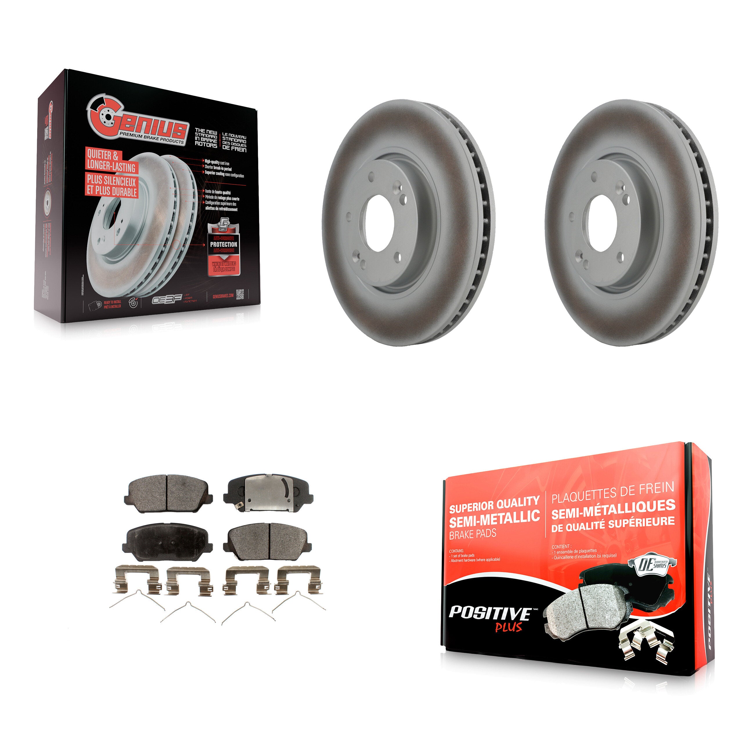 Transit Auto KGF-100342 Disc Brake Kit for 2016-2018 Kia Forte, Kia Forte Koup and More - Front