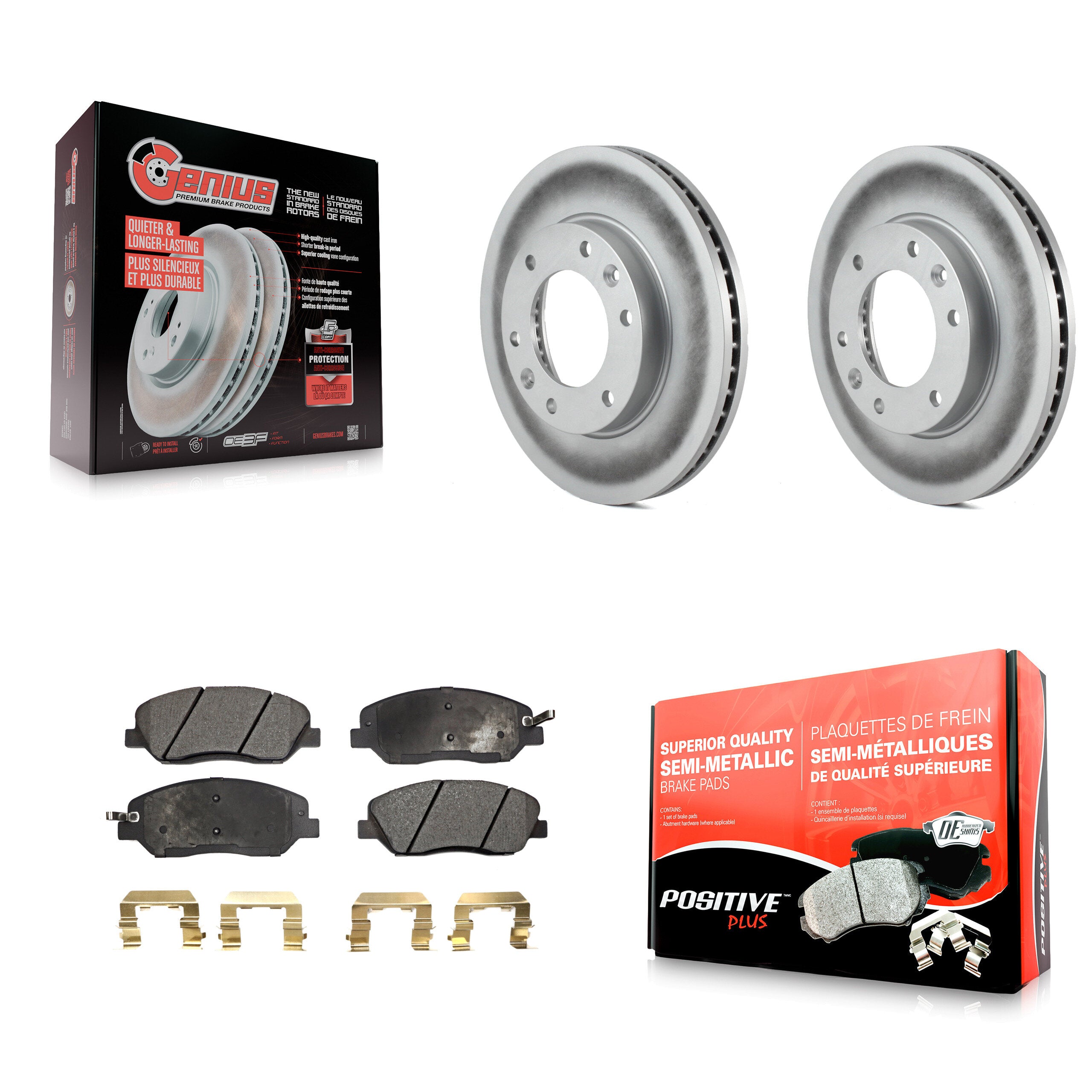 Transit Auto KGF-100347 Disc Brake Kit for 2006-2014 Kia Sedona, Hyundai Entourage - Front