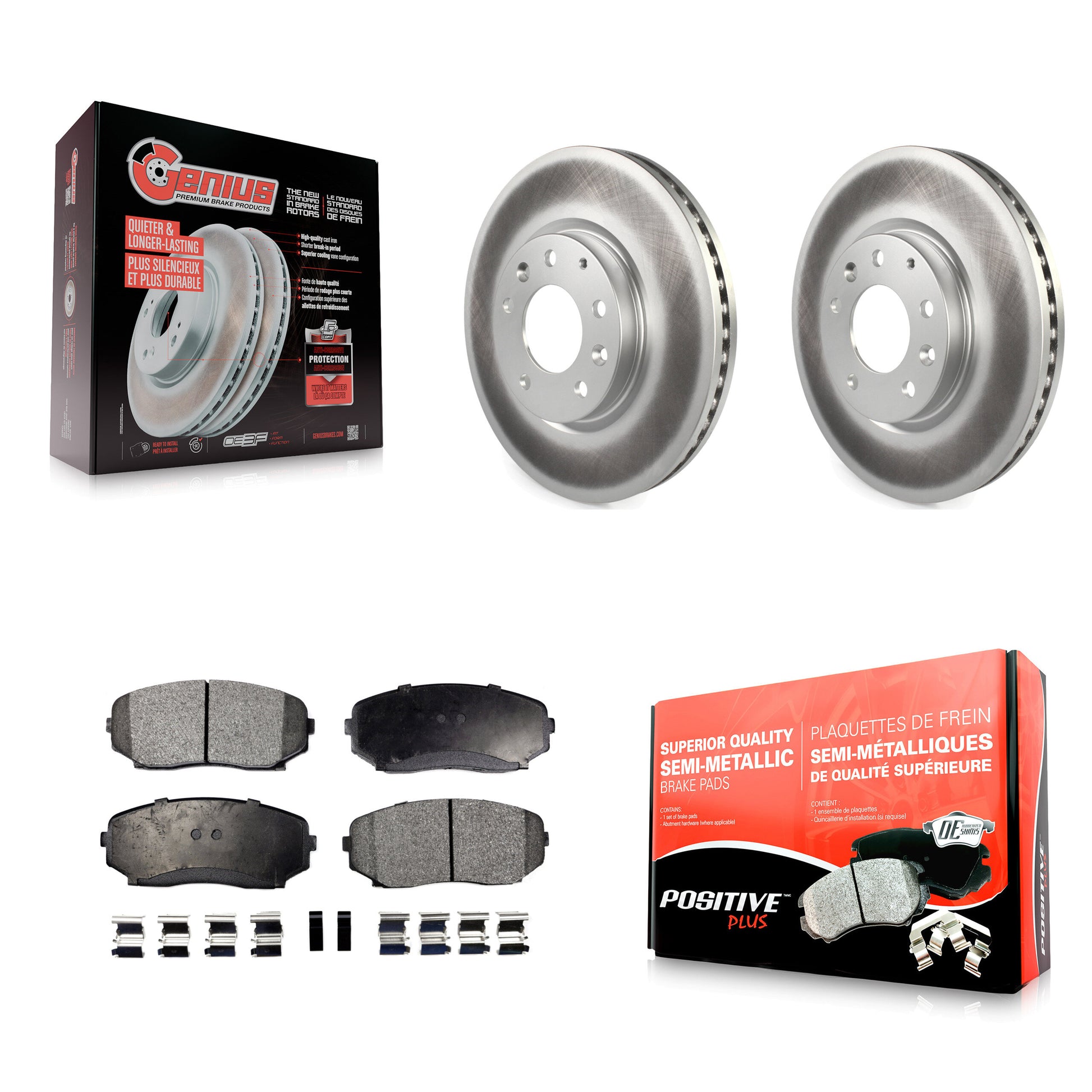 Transit Auto KGF-100364 Disc Brake Kit for 2007-2012 Ford Edge, Lincoln MKX, Mazda CX-7 - Front