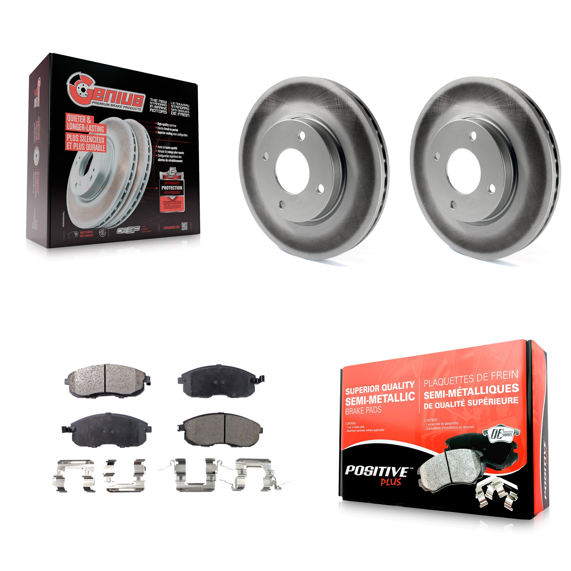 Transit Auto KGF-100375 Disc Brake Kit for 2007-2014 Nissan Cube, Nissan Sentra, Nissan Versa - Front
