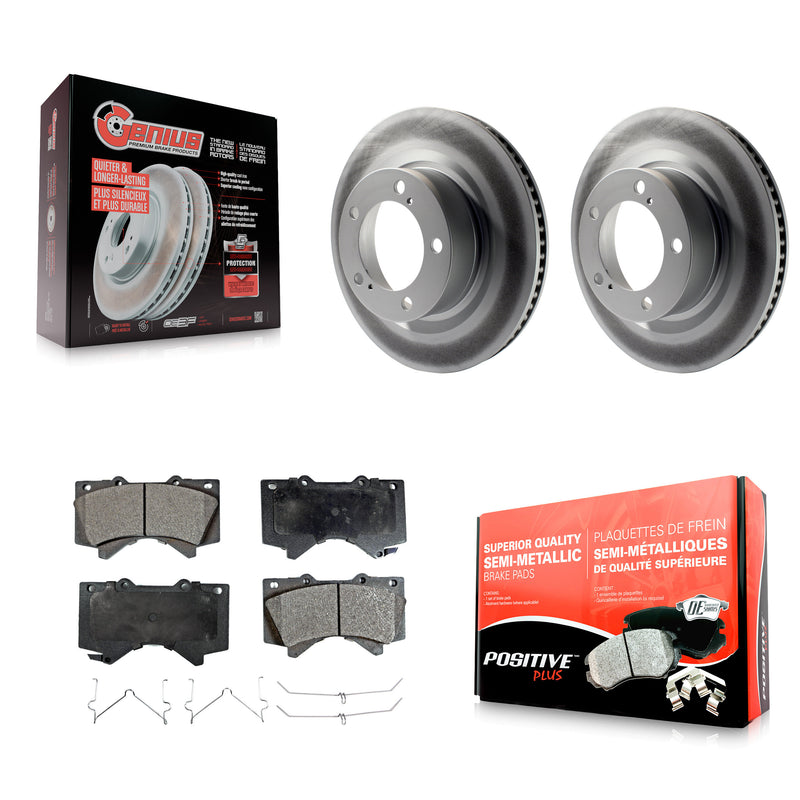 Transit Auto KGF-100380 Disc Brake Kit for 2007-2022 Toyota Land Cruiser, Lexus LX570 and More - Front