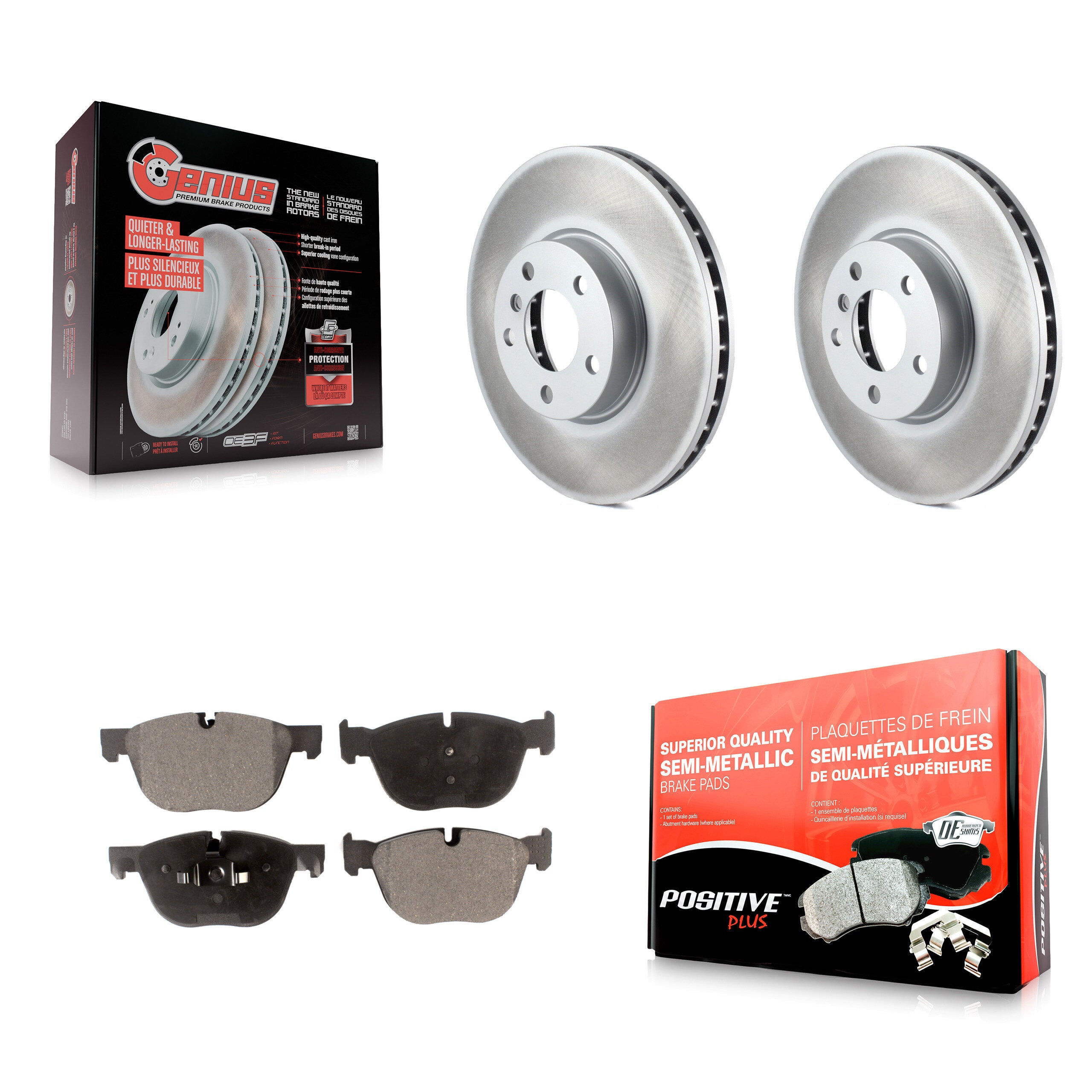 Transit Auto KGF-100381 Disc Brake Kit for 2007-2019 BMW X5, BMW X6 - Front