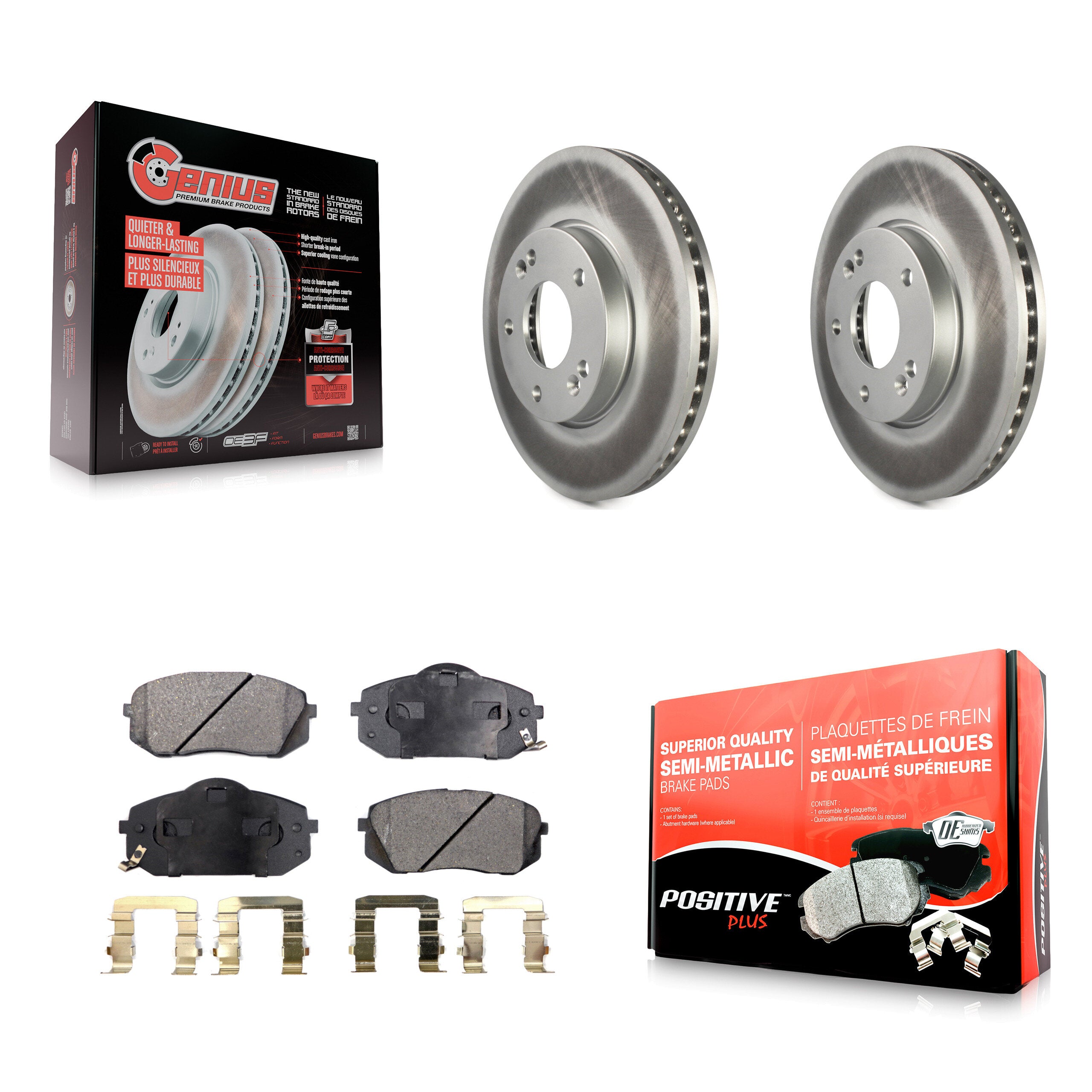Transit Auto KGF-100384 Disc Brake Kit for 2007-2009 Kia Rondo - Front