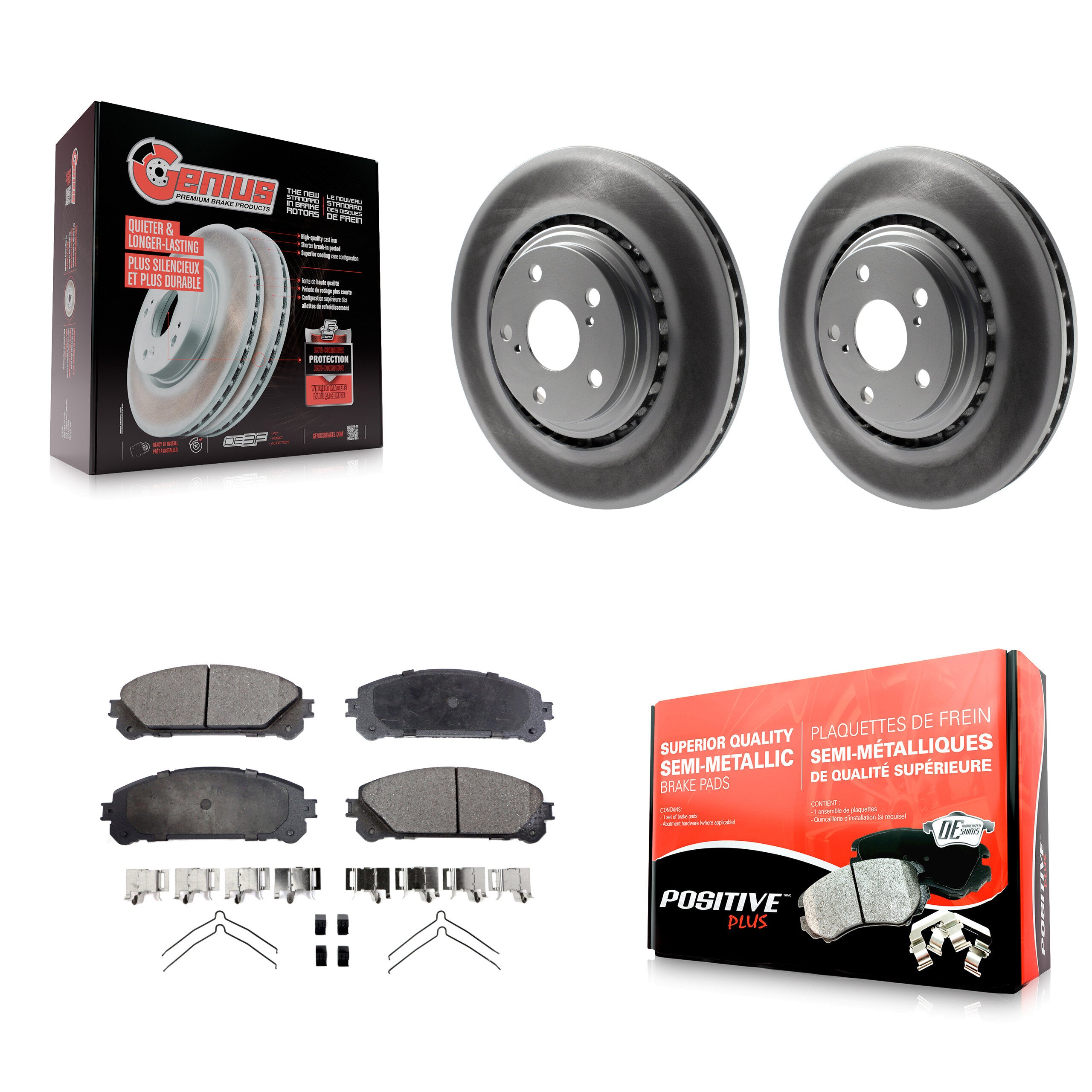 Transit Auto KGF-100392 Disc Brake Kit for 2008-2021 Lexus NX300, Lexus NX200t and More - Front