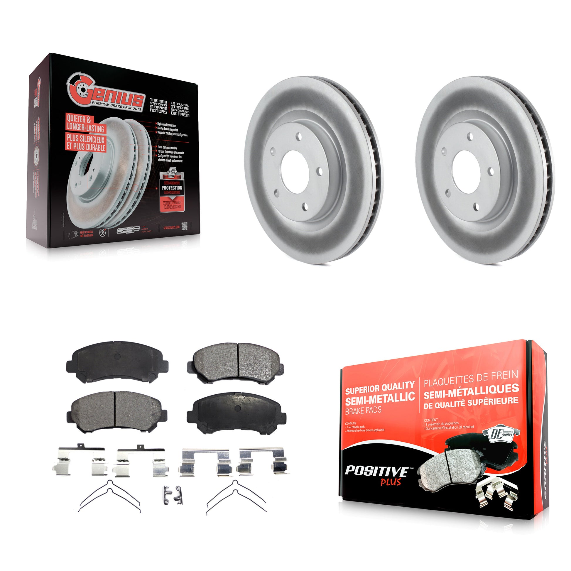 Transit Auto KGF-100393 Disc Brake Kit for 2008-2015 Nissan Rogue Select, Nissan Rogue - Front