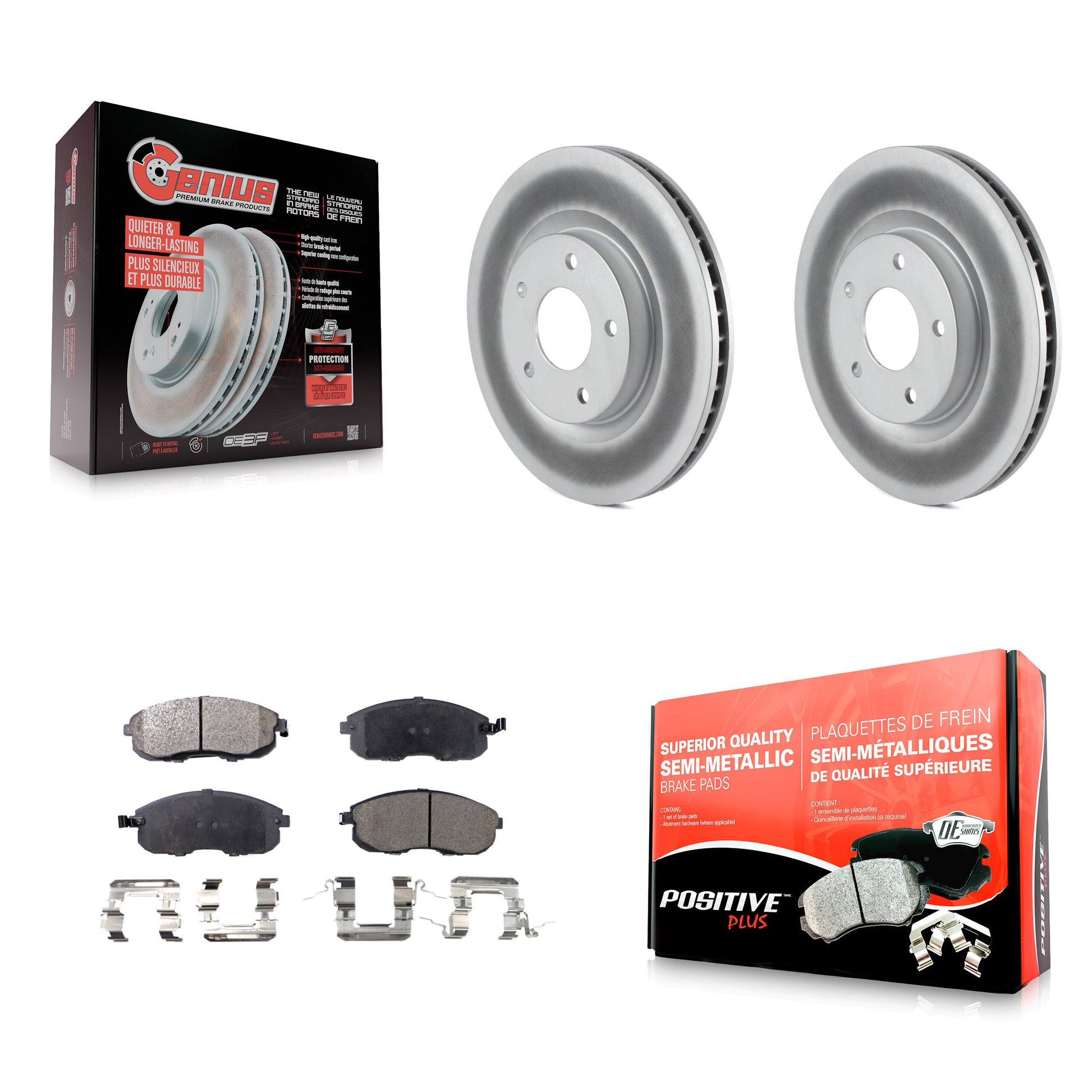 Transit Auto KGF-100394 Disc Brake Kit for 2007-2012 Nissan Sentra - Front