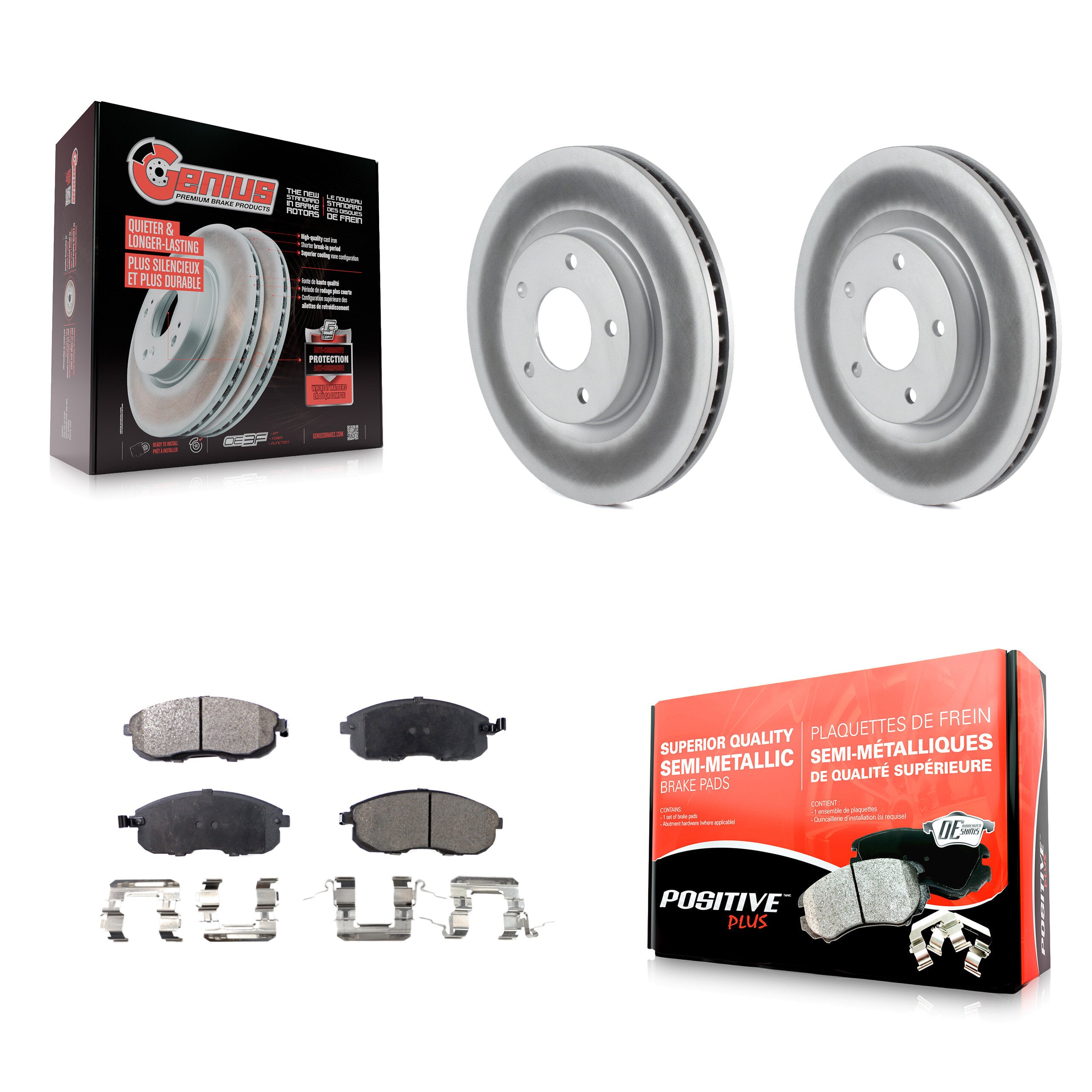 Transit Auto KGF-100394 Disc Brake Kit for 2007-2012 Nissan Sentra - Front