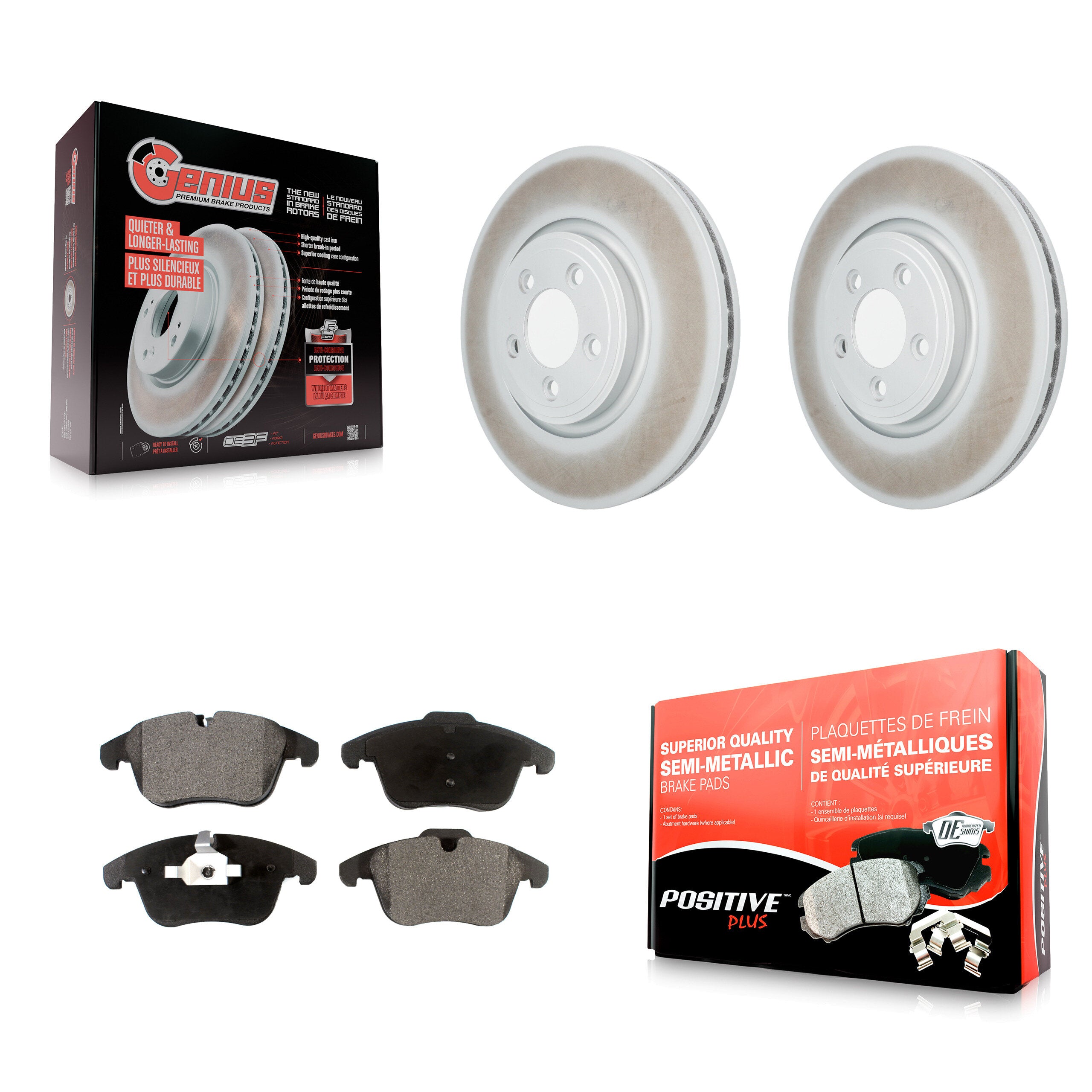 Transit Auto KGF-100398 Disc Brake Kit for 2005-2015 Jaguar XF, Jaguar S-Type and More - Front