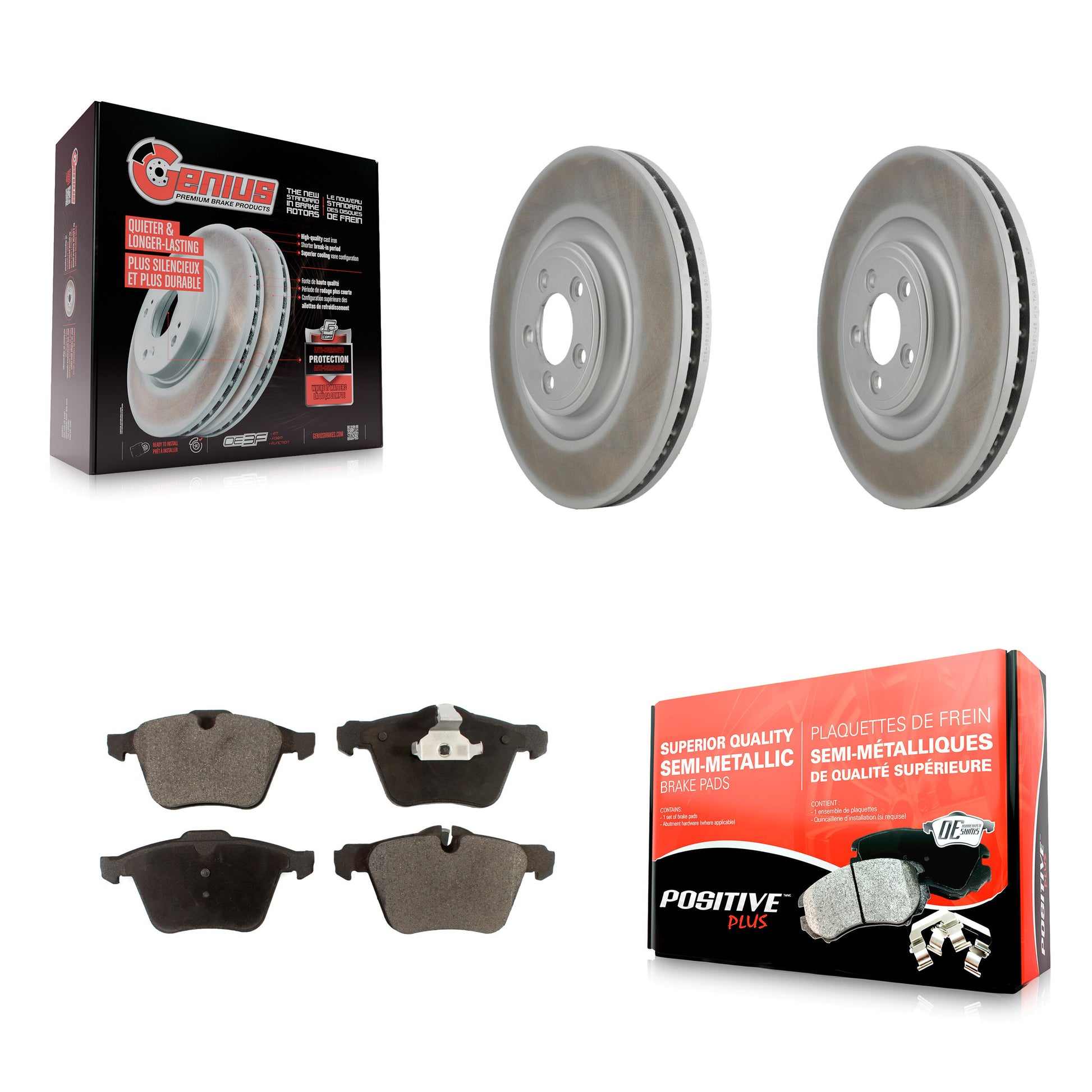 Transit Auto KGF-100399 Disc Brake Kit for 2006-2018 Jaguar XJ, Jaguar XF and More - Front