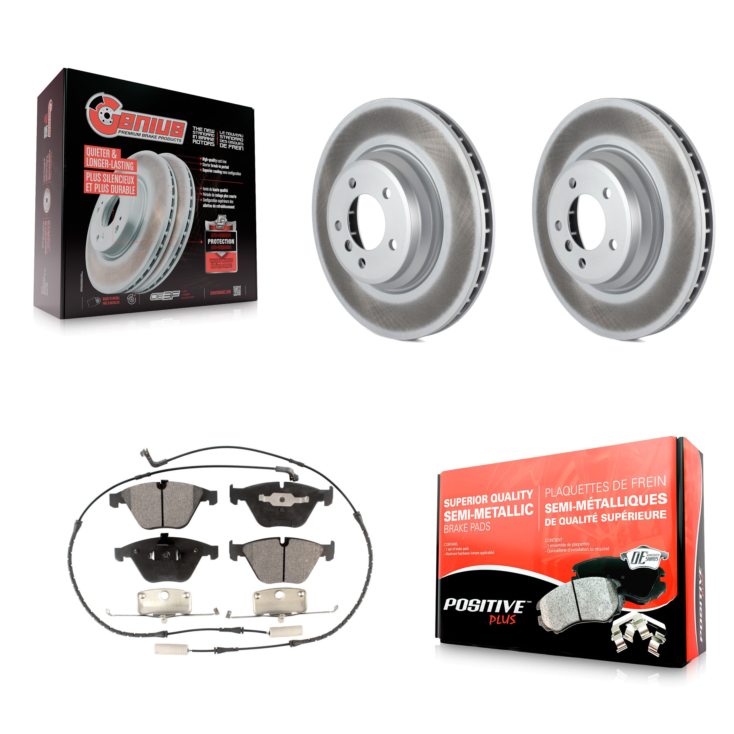 Transit Auto KGF-100401 Disc Brake Kit for 2007-2013 BMW X1, BMW 335i and More - Front
