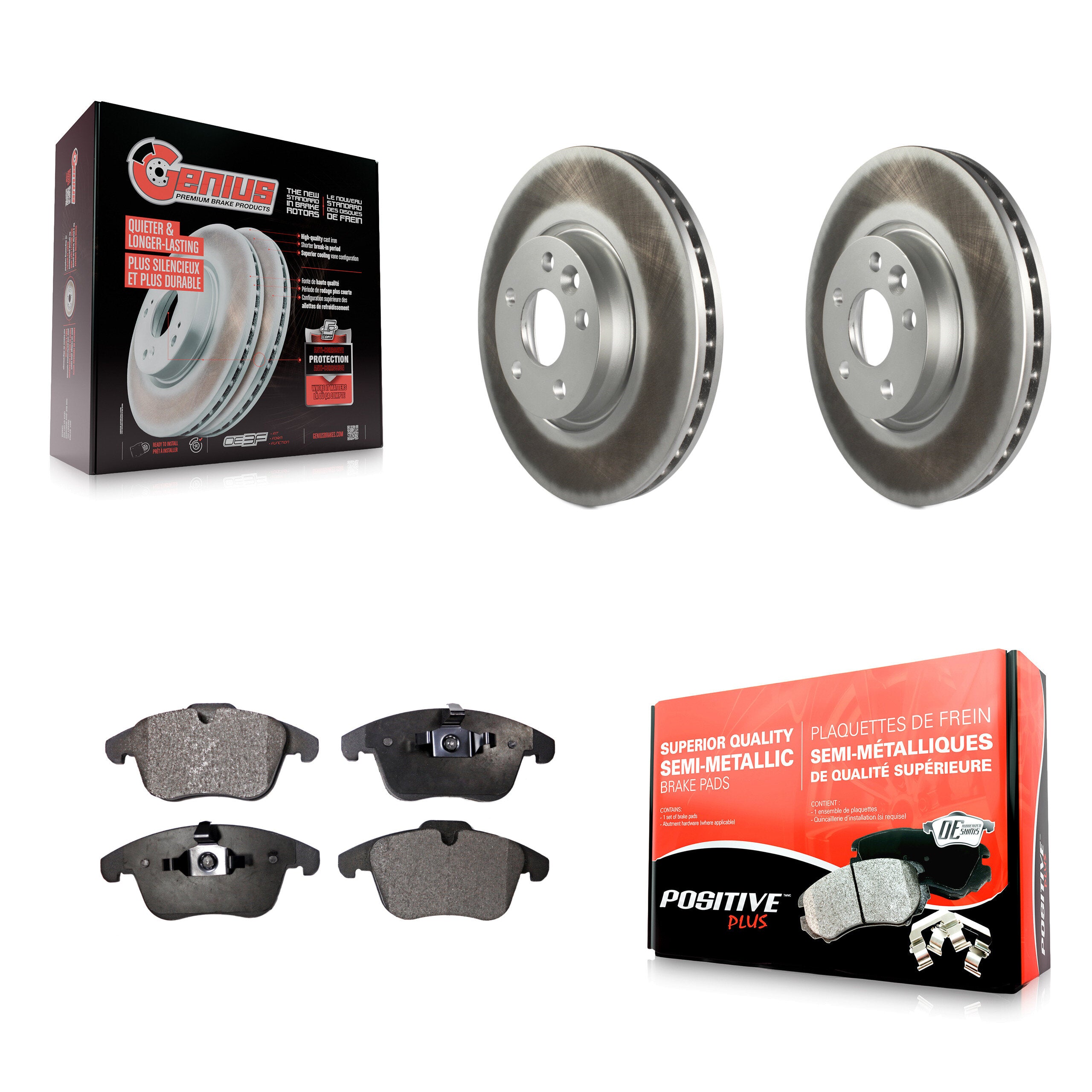 Transit Auto KGF-100419 Disc Brake Kit for 2007-2020 Volvo S60, Volvo V60 and More - Front