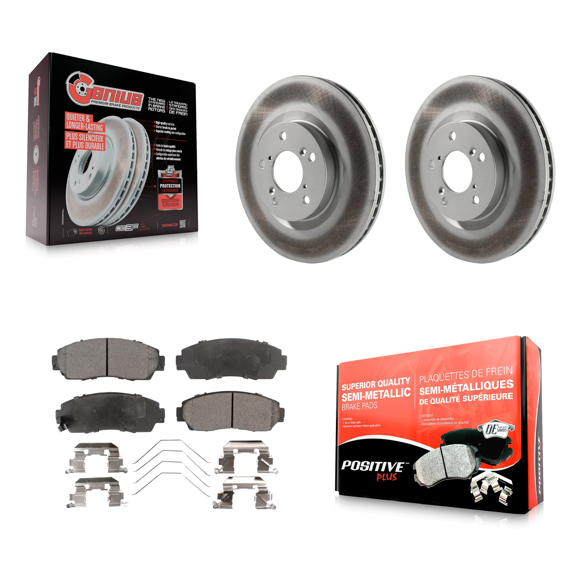 Transit Auto KGF-100421 Disc Brake Kit for 2011-2014 Honda Odyssey - Front
