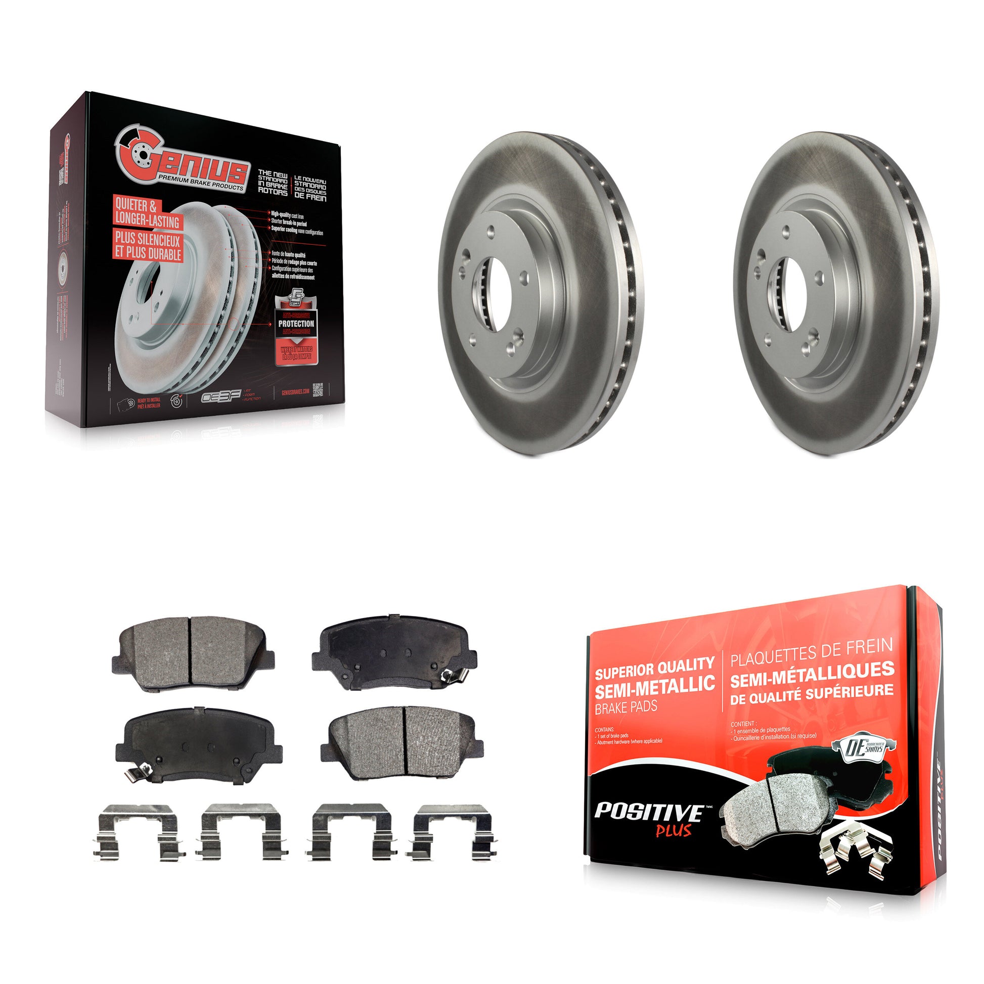 Transit Auto KGF-100431 Disc Brake Kit for 2010-2013 Kia Sorento, Hyundai Santa Fe - Front