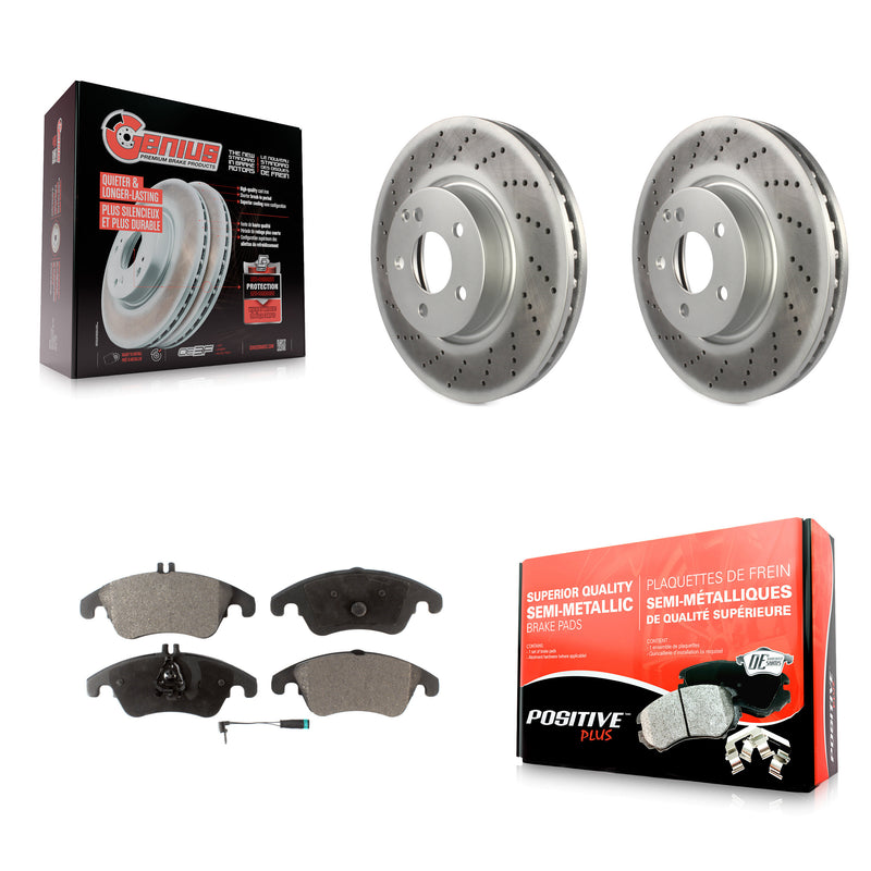 Transit Auto KGF-100438 Disc Brake Kit for 2008-2019 Mercedes-Benz SLC300, Mercedes-Benz E400 and More - Front