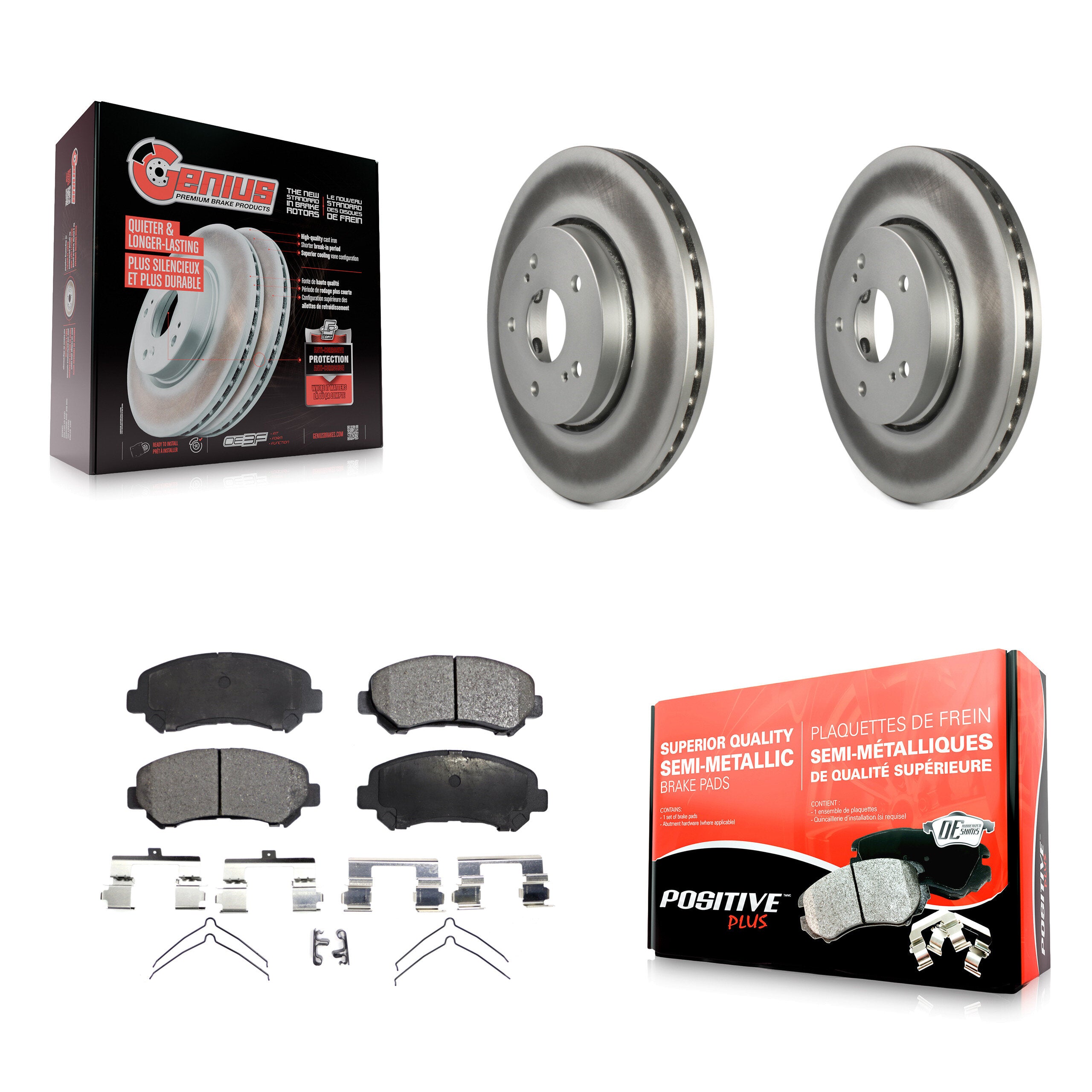 Transit Auto KGF-100440 Disc Brake Kit for 2010-2013 Suzuki Kizashi - Front